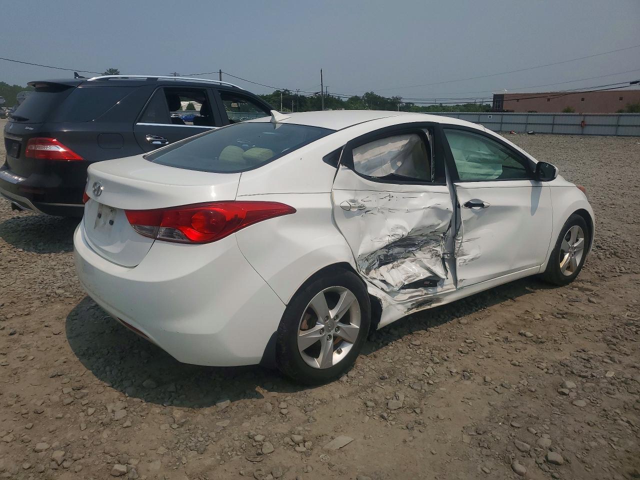 2013 Hyundai Elantra Gls White vin: 5NPDH4AE5DH185733