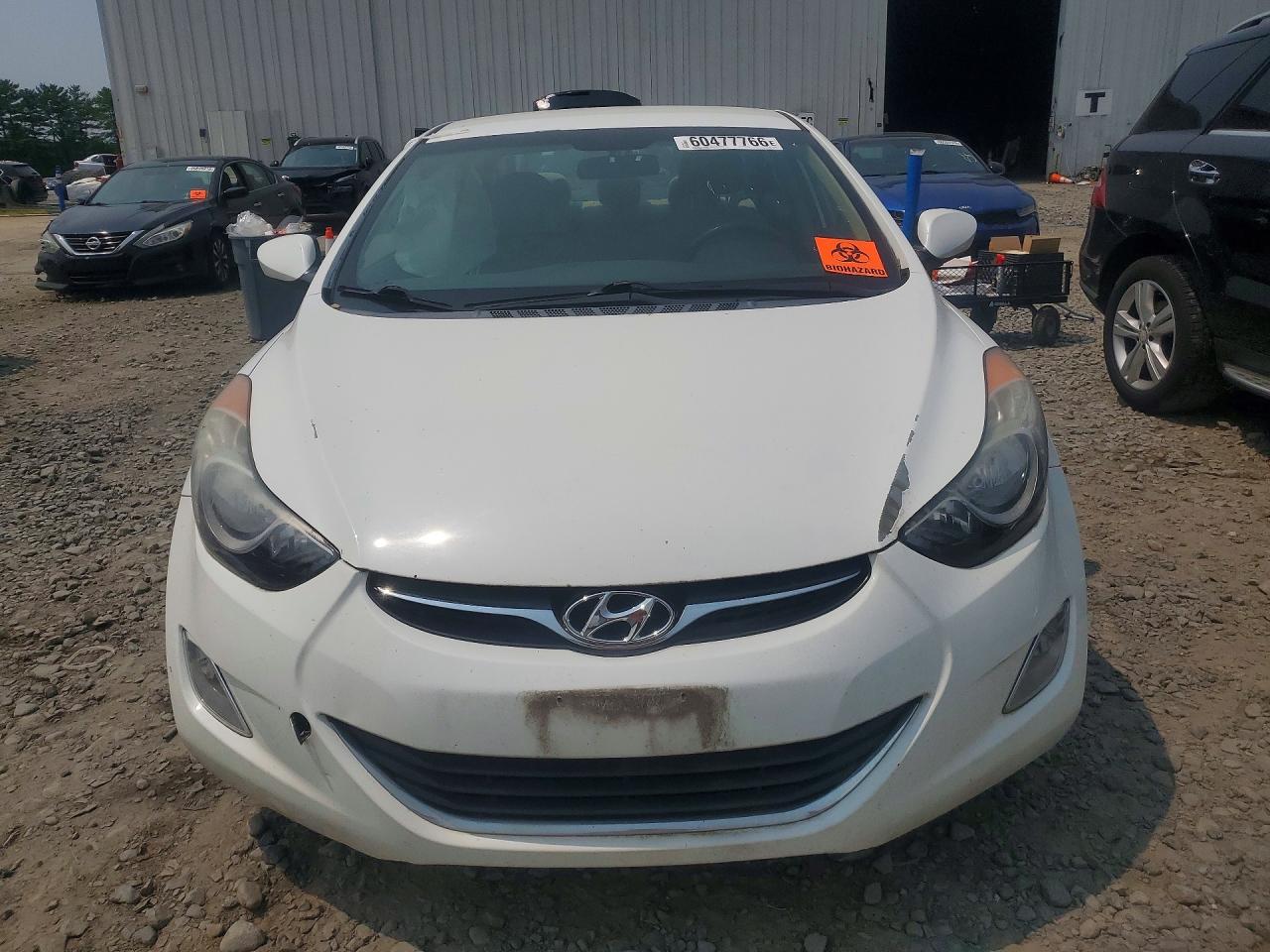2013 Hyundai Elantra Gls White vin: 5NPDH4AE5DH185733