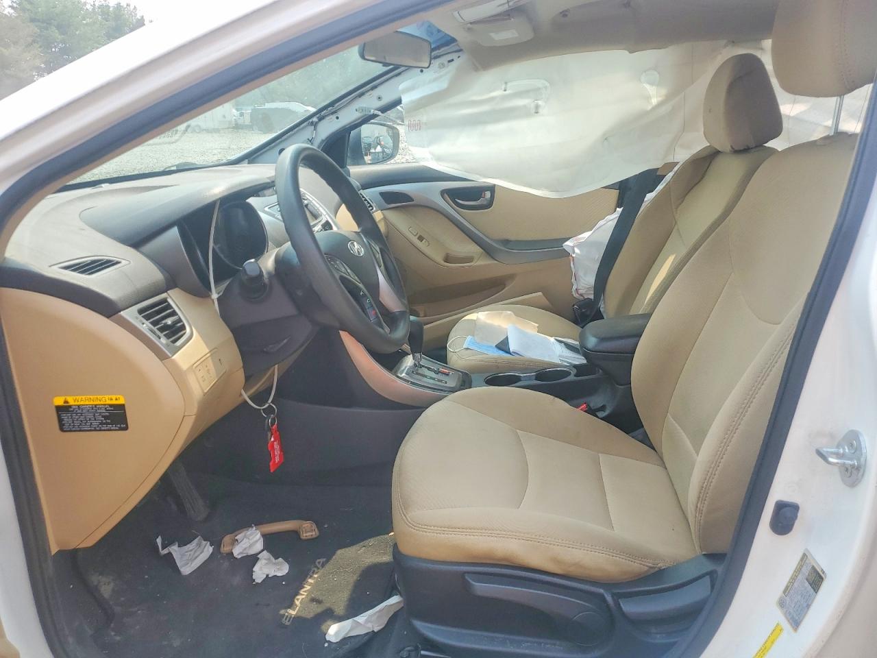 2013 Hyundai Elantra Gls White vin: 5NPDH4AE5DH185733