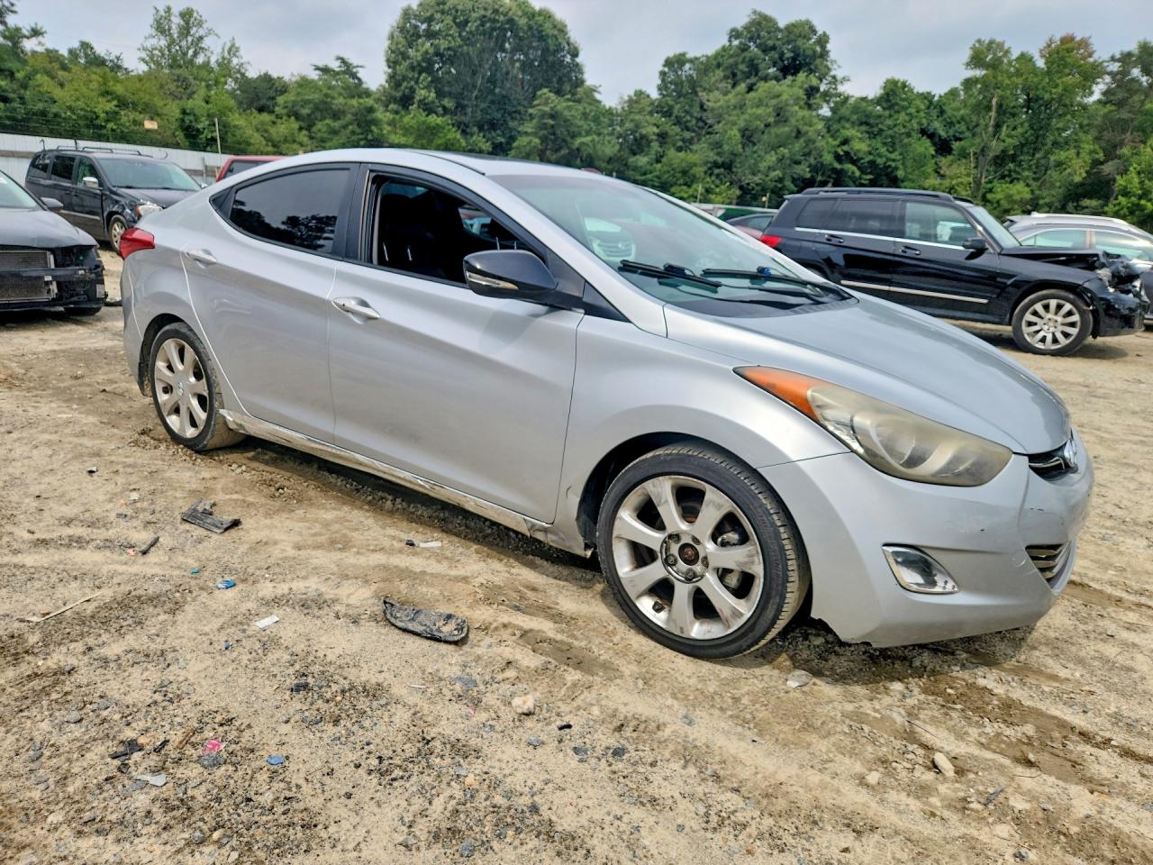 2013 Hyundai Elantra Limited Silver vin: 5NPDH4AE5DH187854