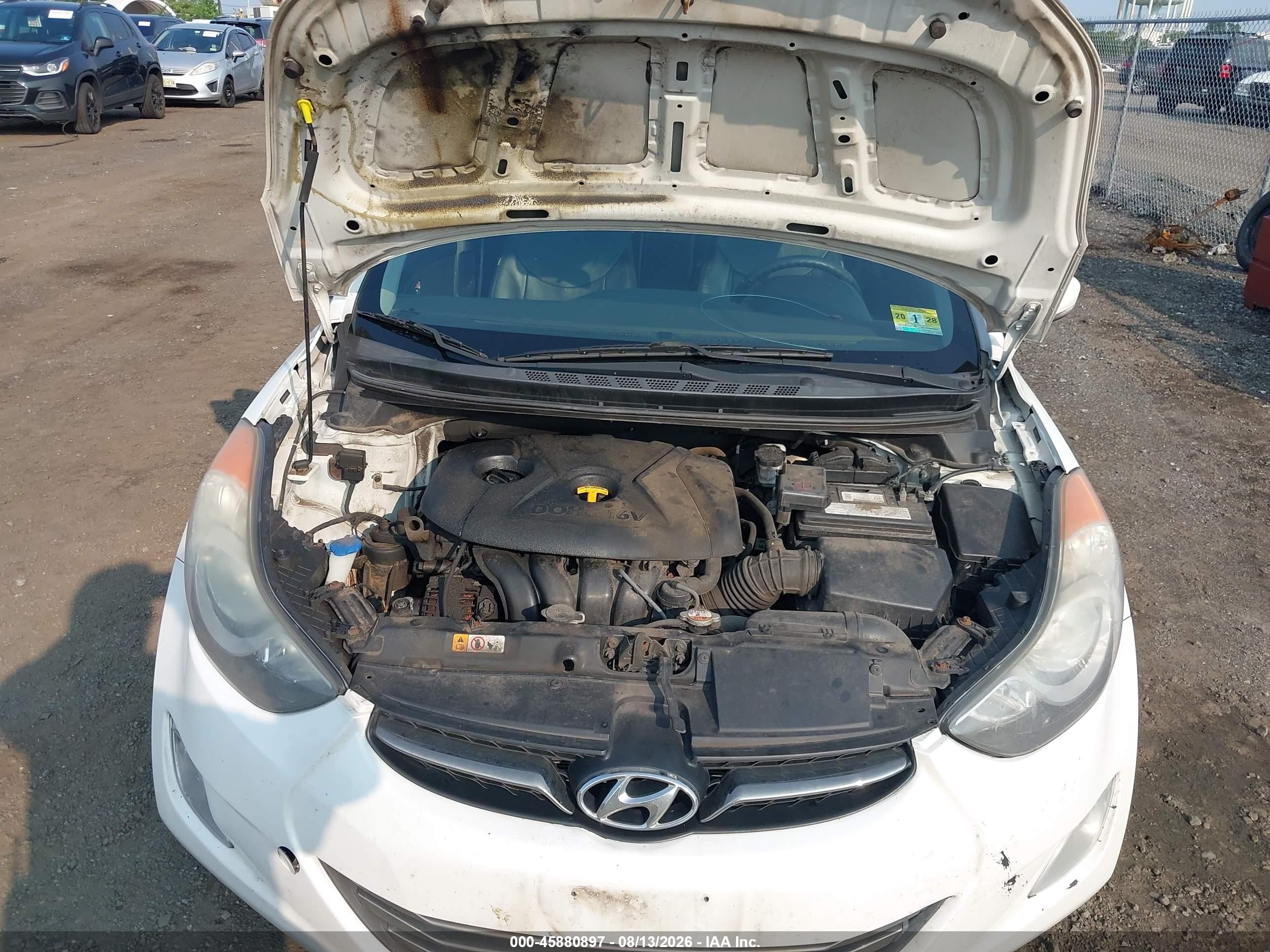 2013 Hyundai Elantra Limited White vin: 5NPDH4AE5DH193671