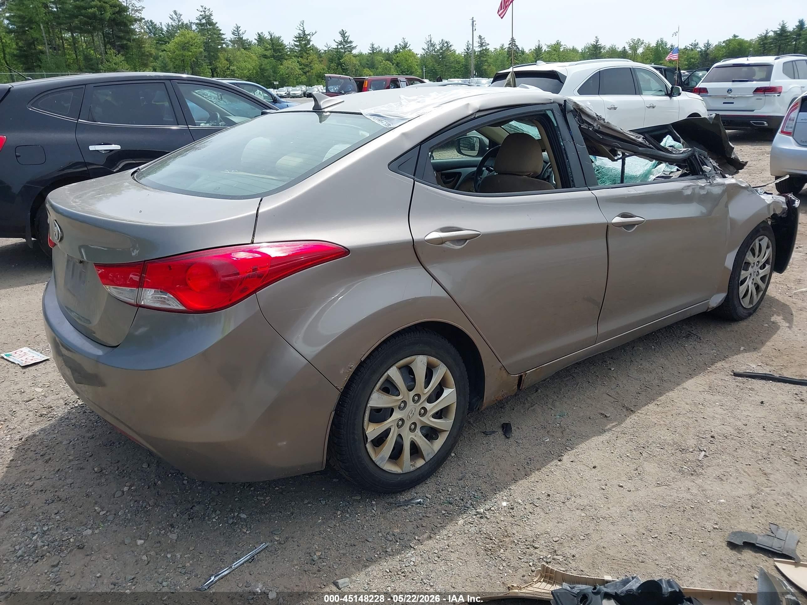 2013 Hyundai Elantra Gls Gray vin: 5NPDH4AE5DH201932