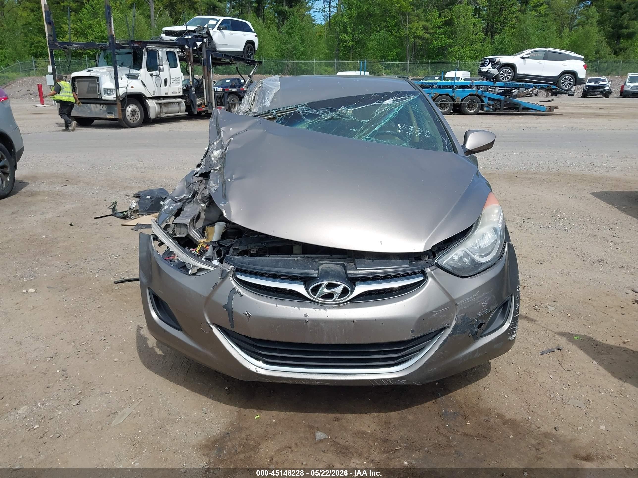 2013 Hyundai Elantra Gls Gray vin: 5NPDH4AE5DH201932