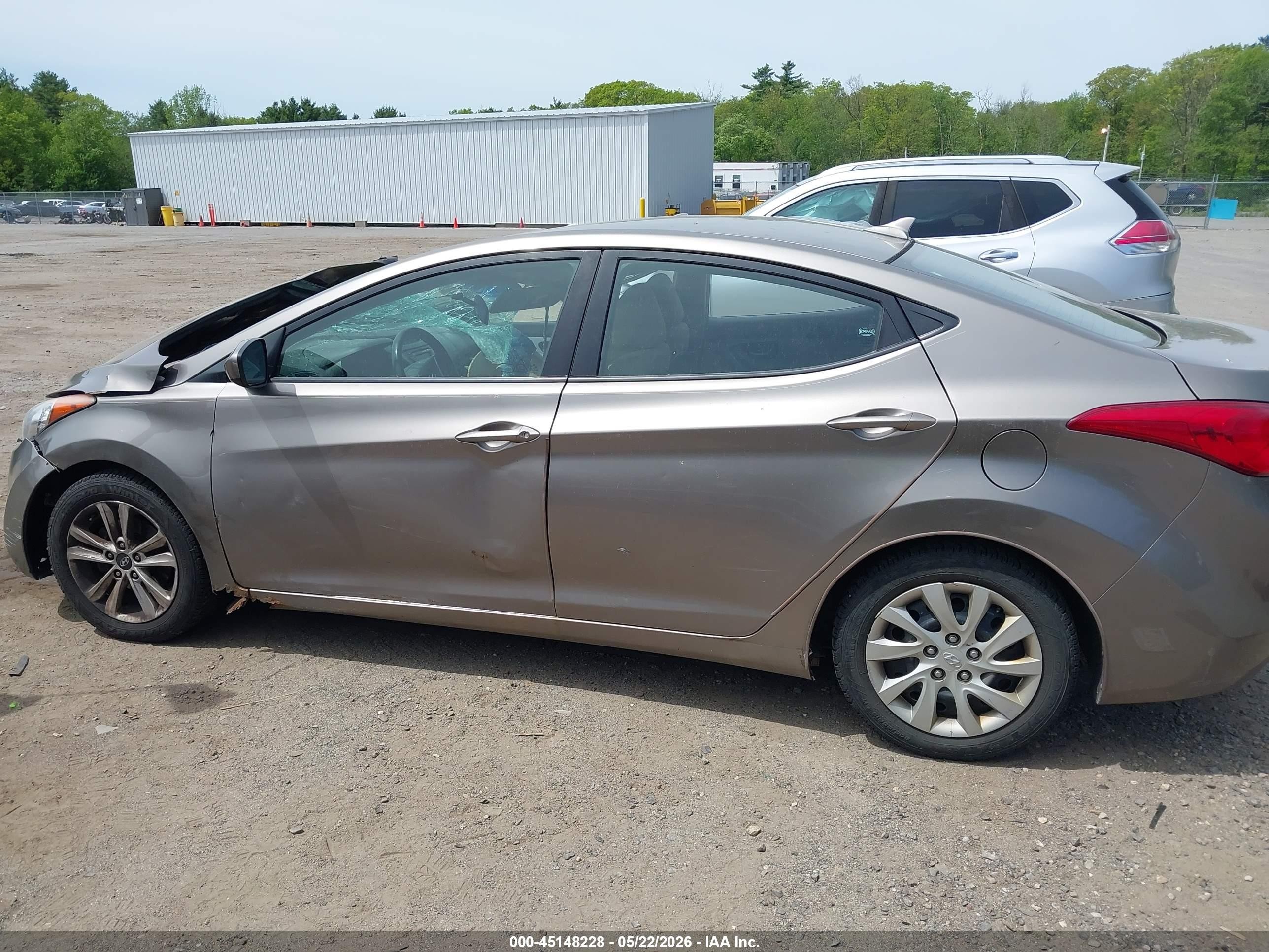 2013 Hyundai Elantra Gls Gray vin: 5NPDH4AE5DH201932