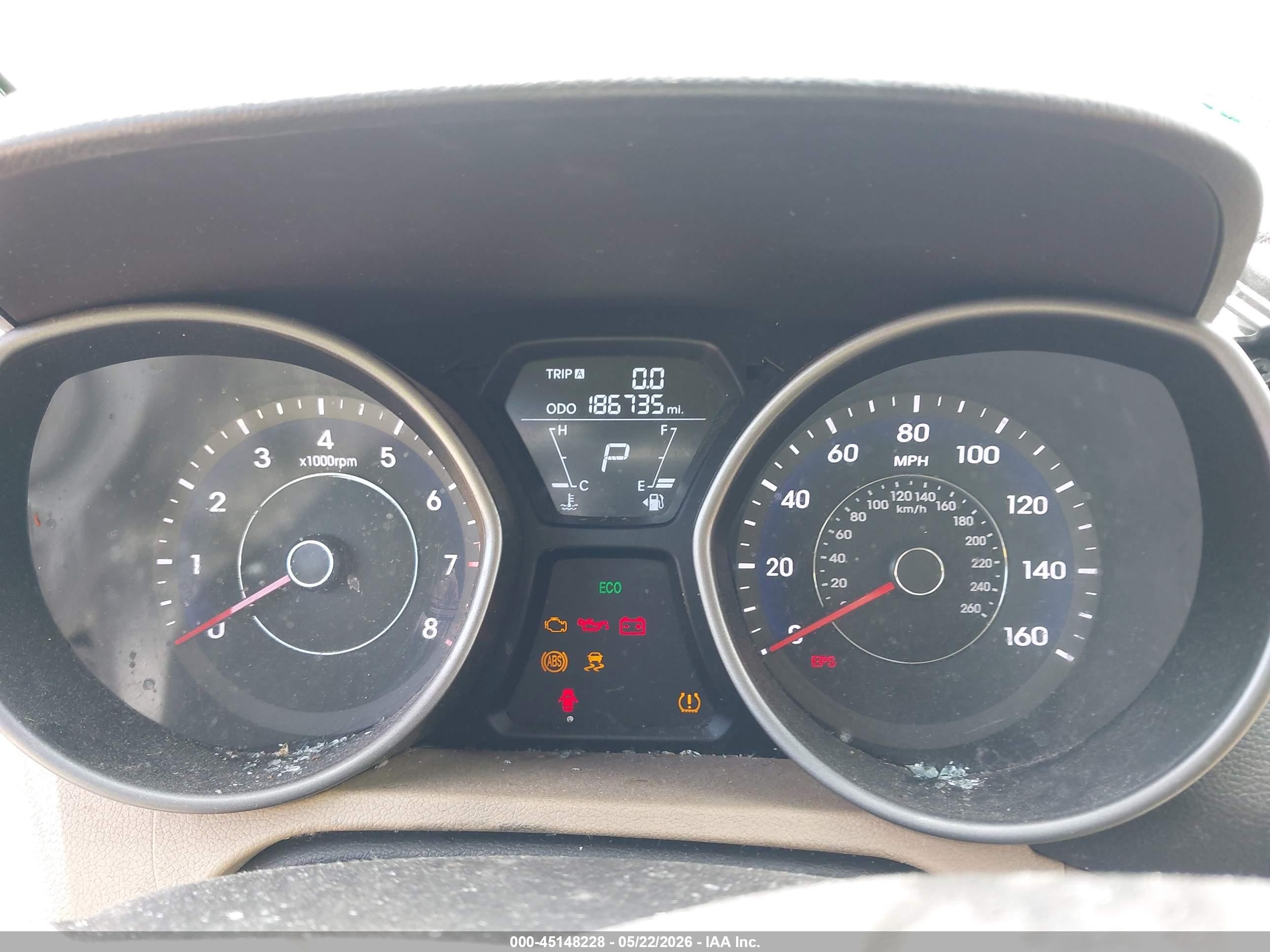 2013 Hyundai Elantra Gls Gray vin: 5NPDH4AE5DH201932