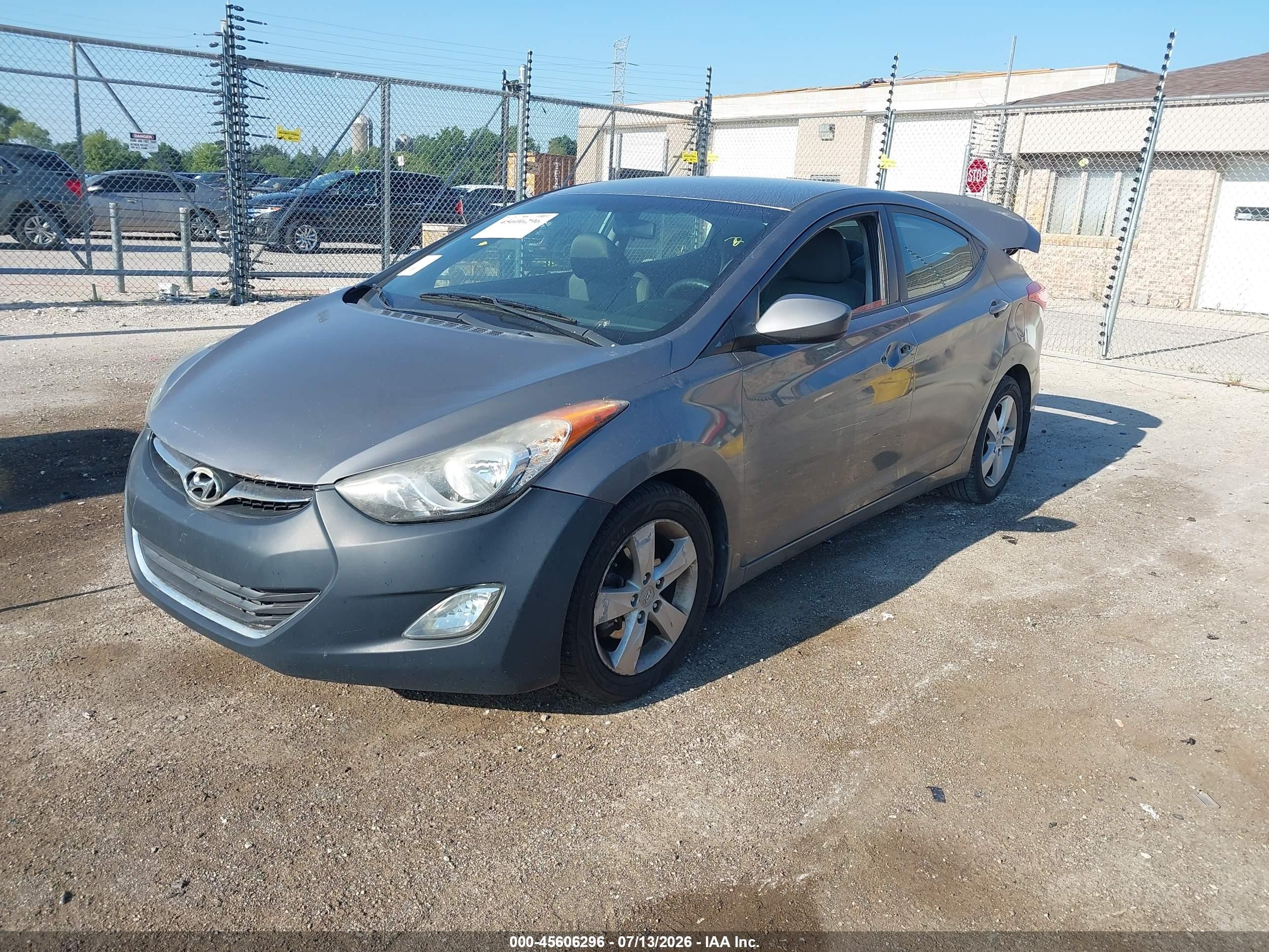 2013 Hyundai Elantra Gls Gray vin: 5NPDH4AE5DH203230