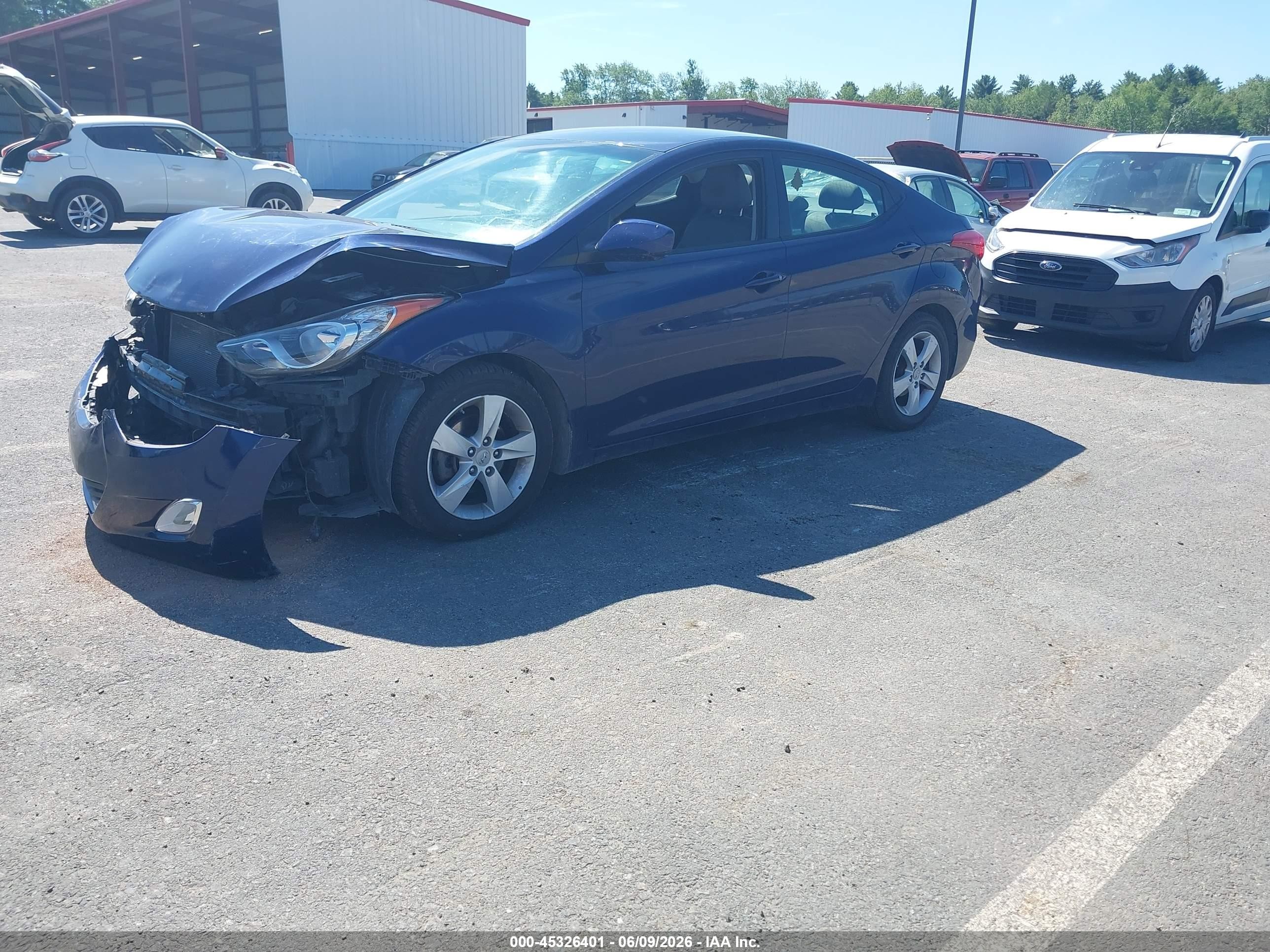2013 Hyundai Elantra Gls Blue vin: 5NPDH4AE5DH212204