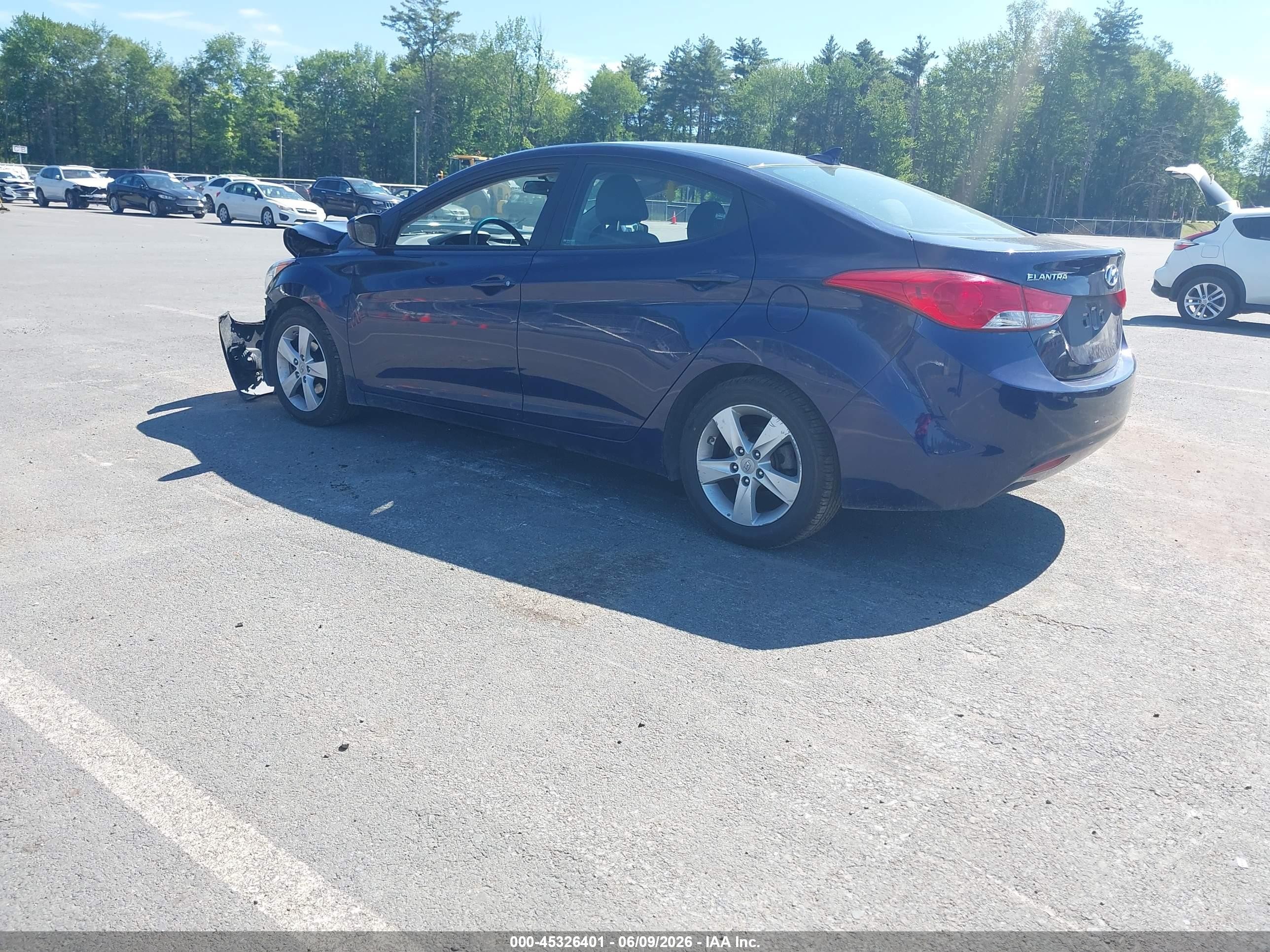 2013 Hyundai Elantra Gls Blue vin: 5NPDH4AE5DH212204