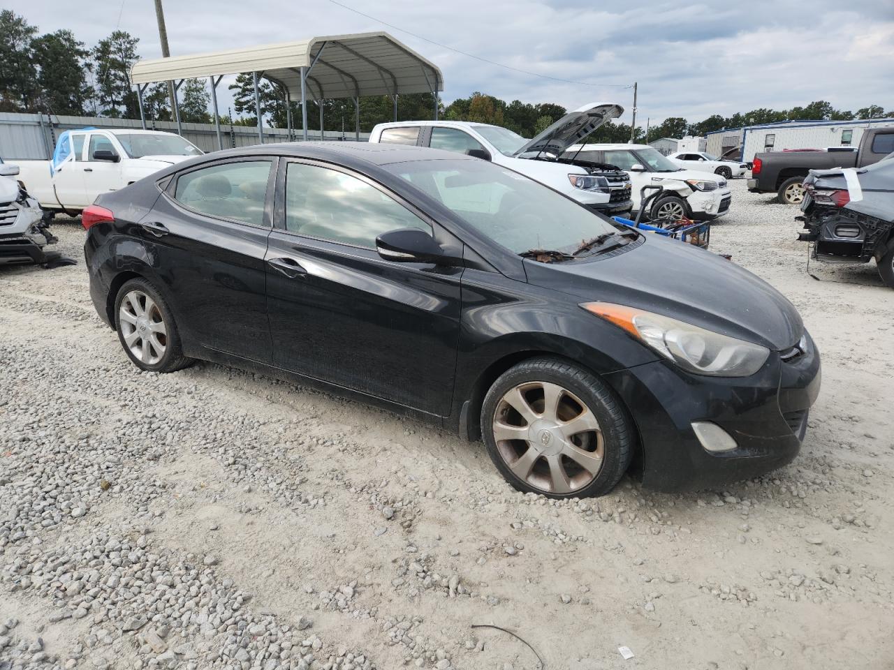 2013 Hyundai Elantra Limited Black vin: 5NPDH4AE5DH238513