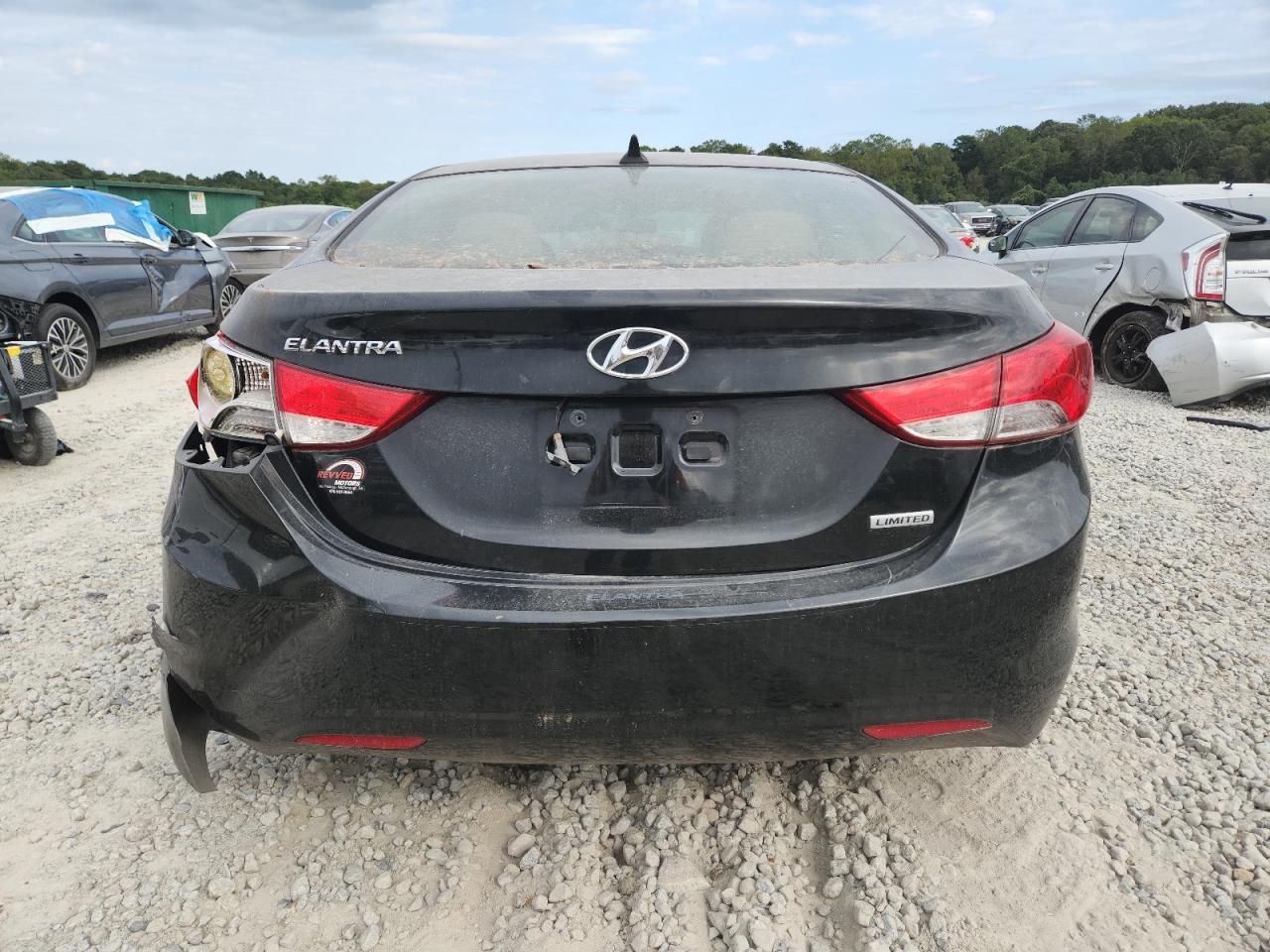 2013 Hyundai Elantra Limited Black vin: 5NPDH4AE5DH238513