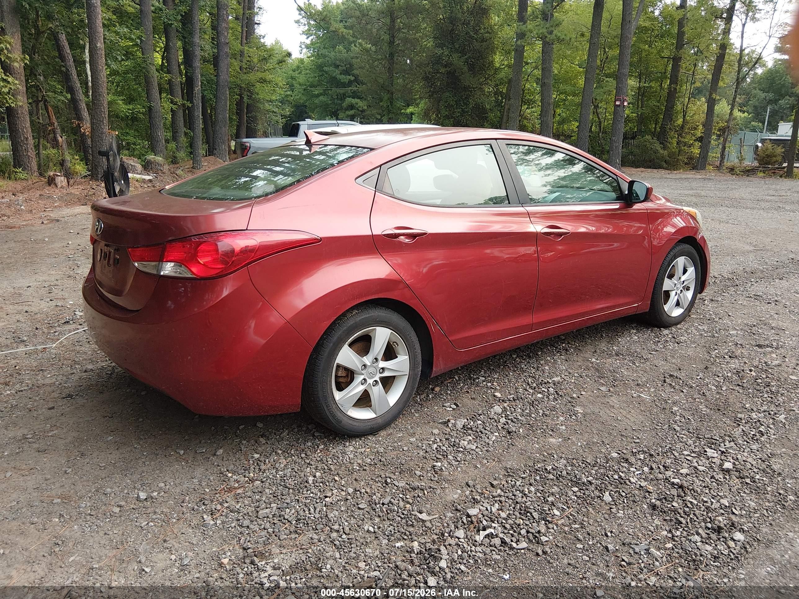 2013 Hyundai Elantra Gls Красный vin: 5NPDH4AE5DH238902