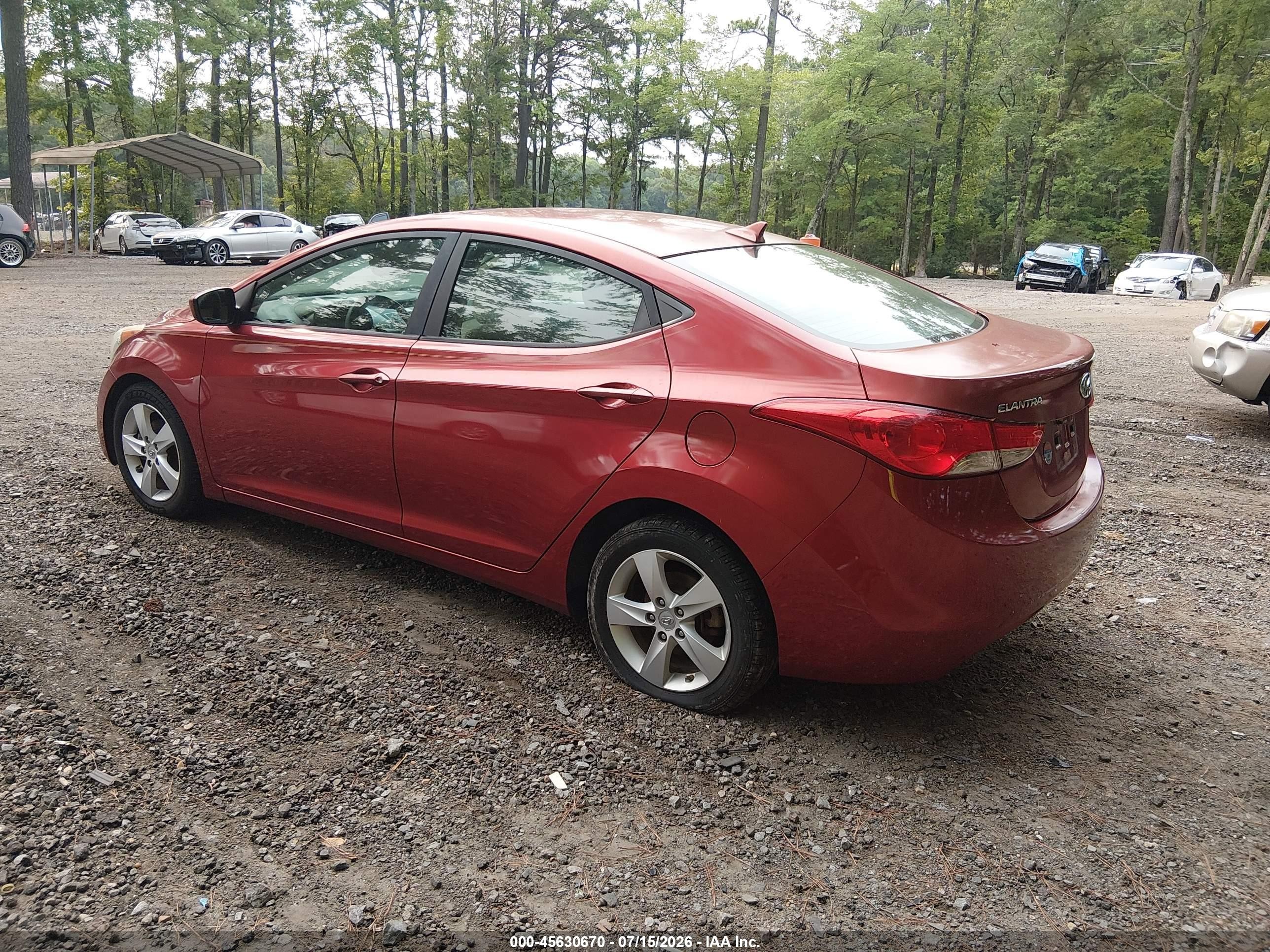 2013 Hyundai Elantra Gls Красный vin: 5NPDH4AE5DH238902