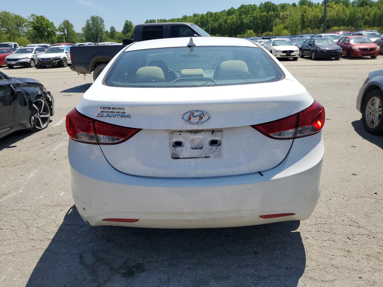 2013 Hyundai Elantra Gls Белый vin: 5NPDH4AE5DH242223