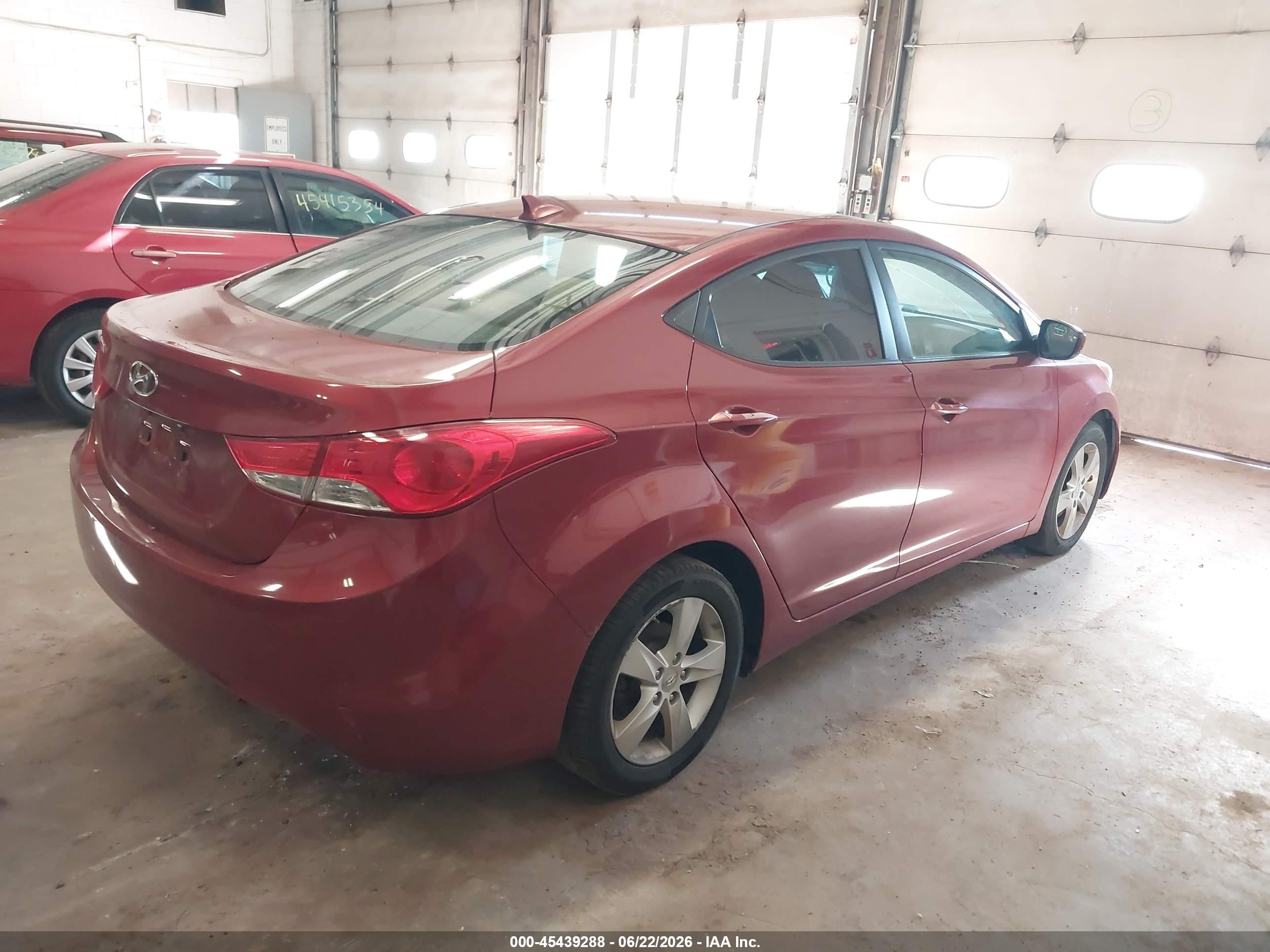 2013 Hyundai Elantra Gls Red vin: 5NPDH4AE5DH242397