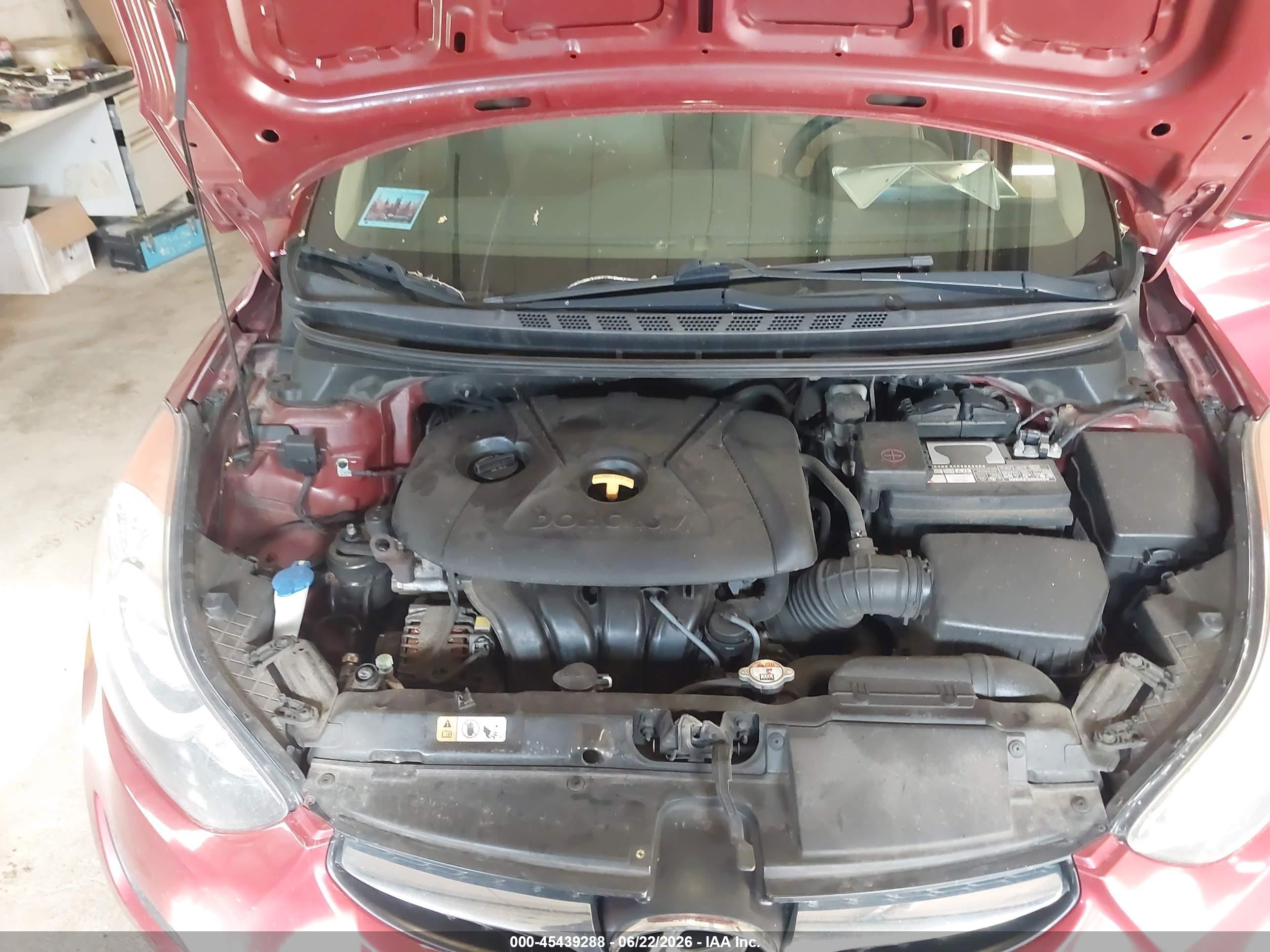 2013 Hyundai Elantra Gls Red vin: 5NPDH4AE5DH242397