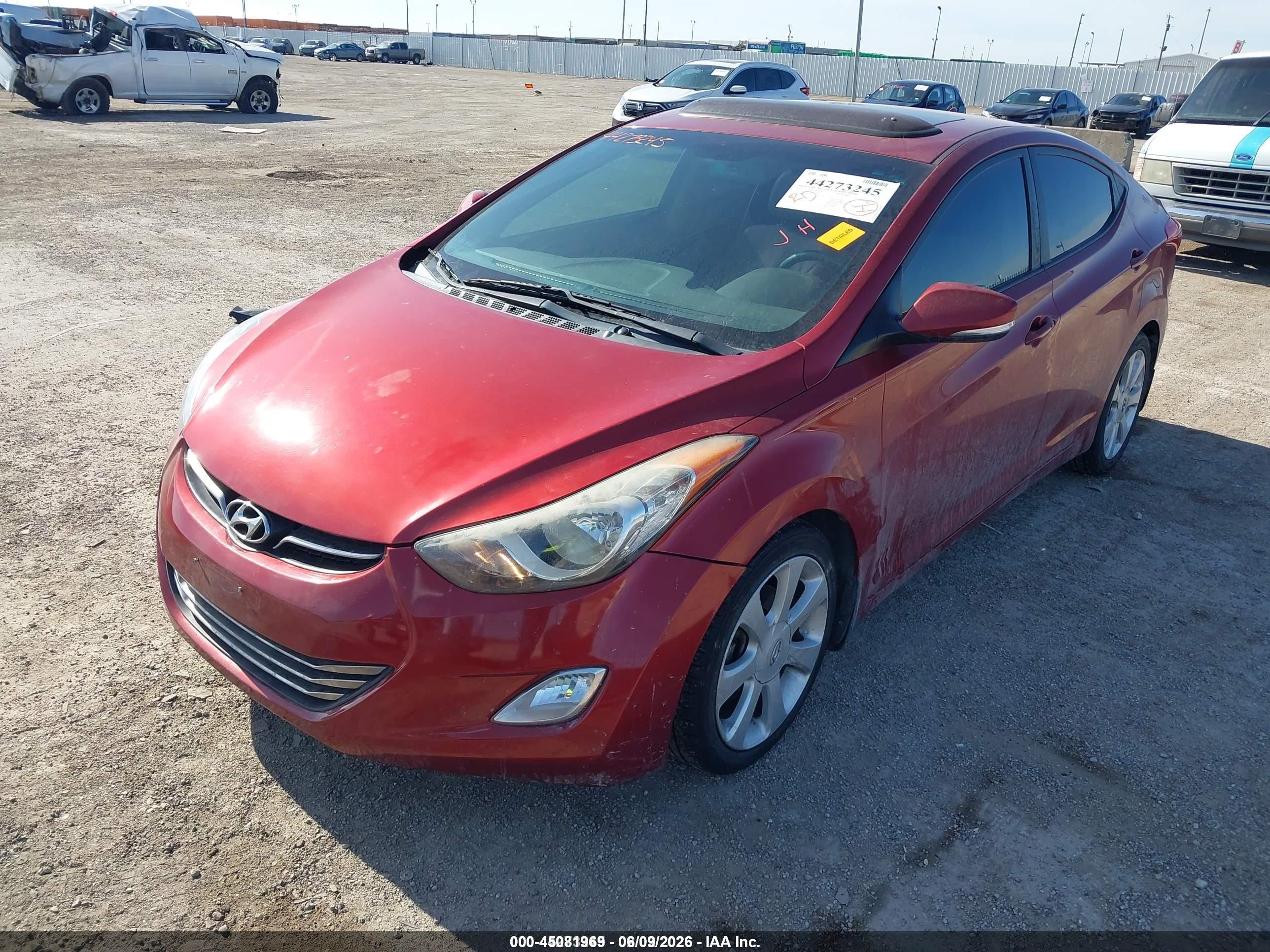 2013 Hyundai Elantra Limited Бордовый vin: 5NPDH4AE5DH246479