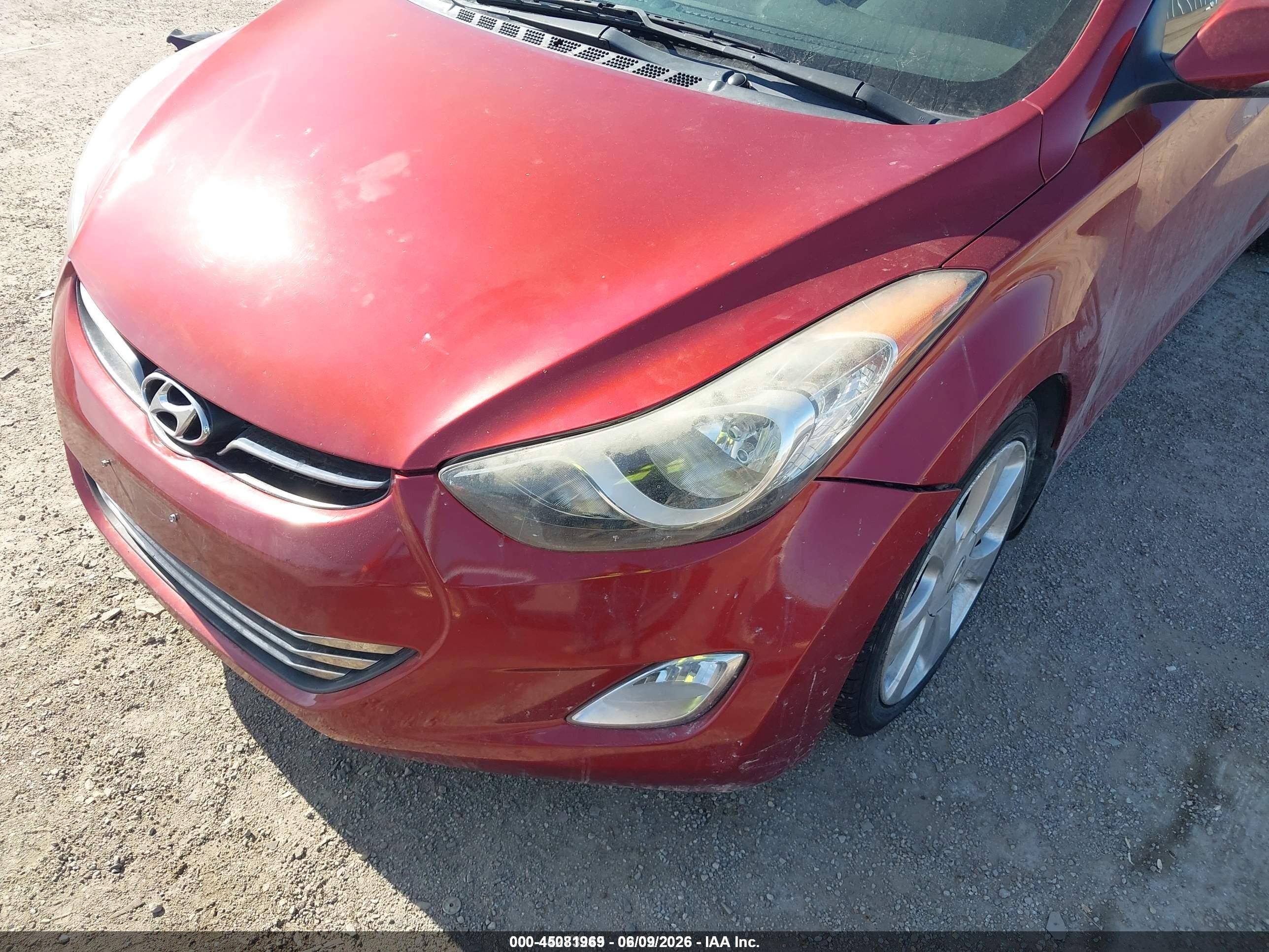 2013 Hyundai Elantra Limited Бордовый vin: 5NPDH4AE5DH246479