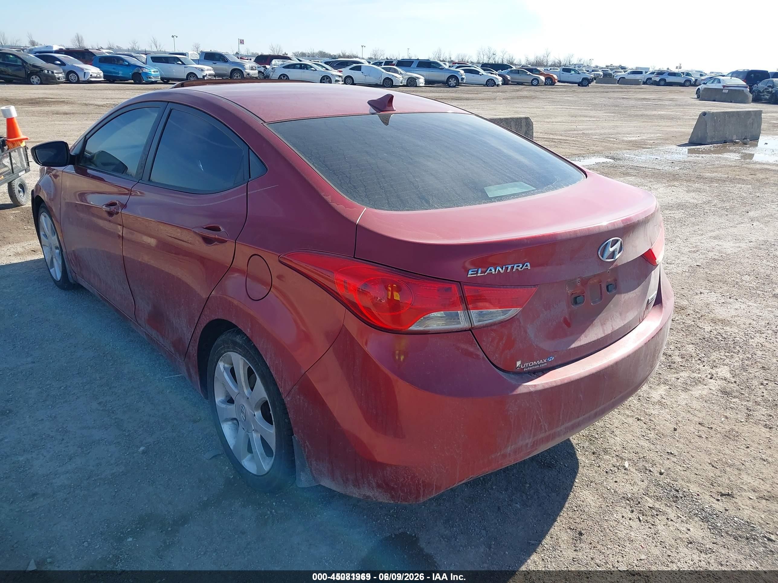 2013 Hyundai Elantra Limited Бордовый vin: 5NPDH4AE5DH246479
