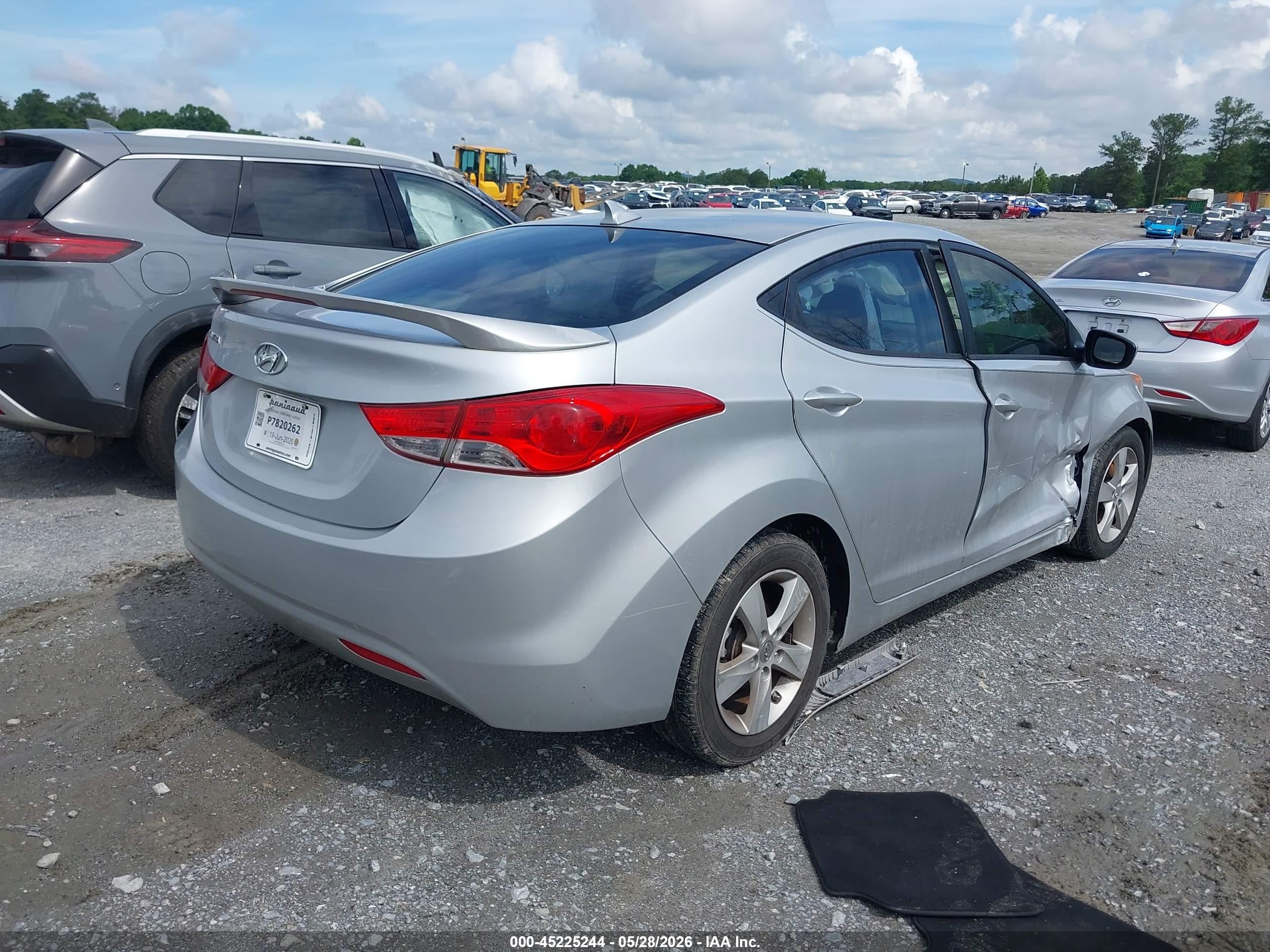 2013 Hyundai Elantra Gls Silver vin: 5NPDH4AE5DH249057