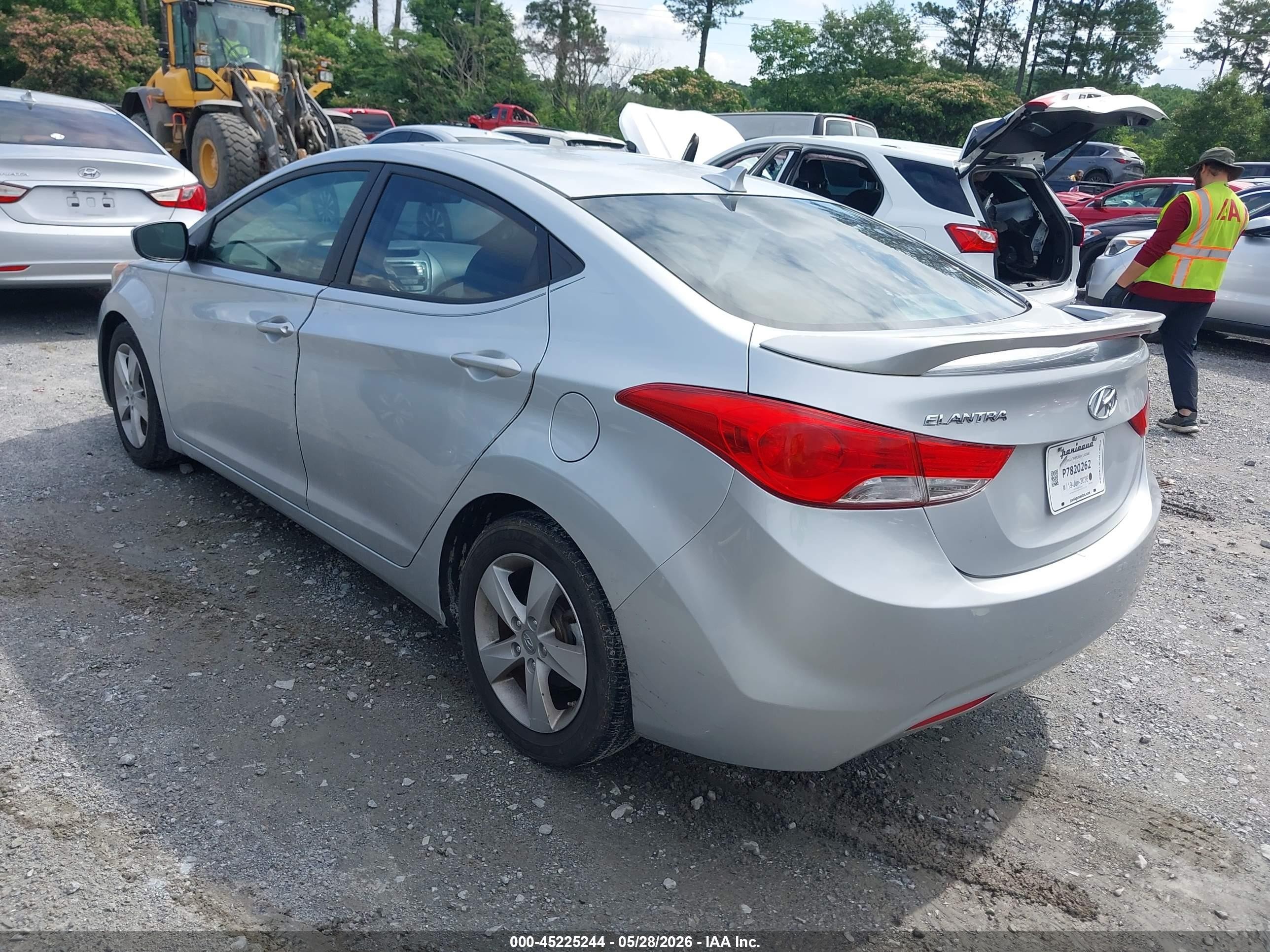 2013 Hyundai Elantra Gls Silver vin: 5NPDH4AE5DH249057