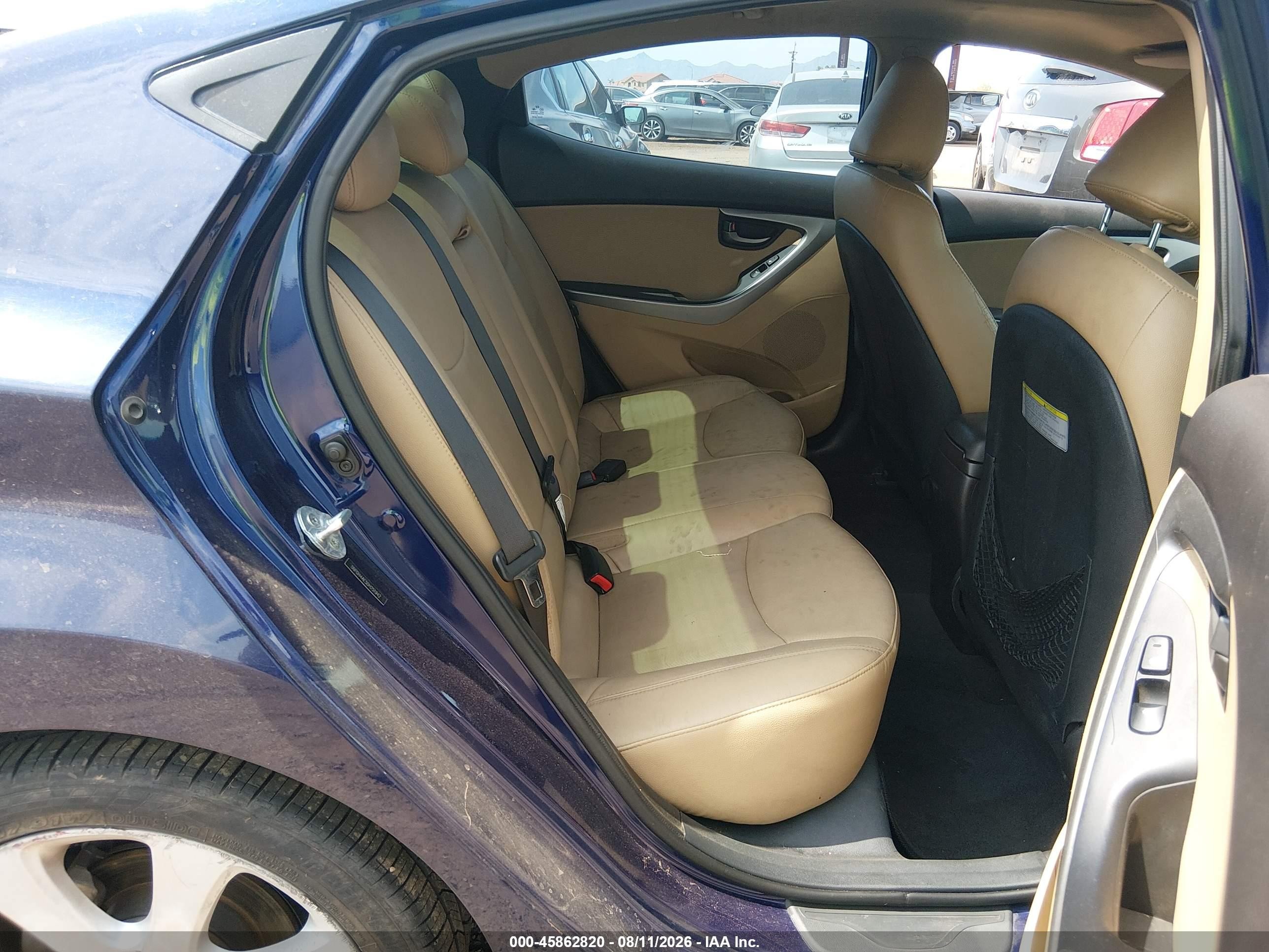 2013 Hyundai Elantra Limited Blue vin: 5NPDH4AE5DH251942