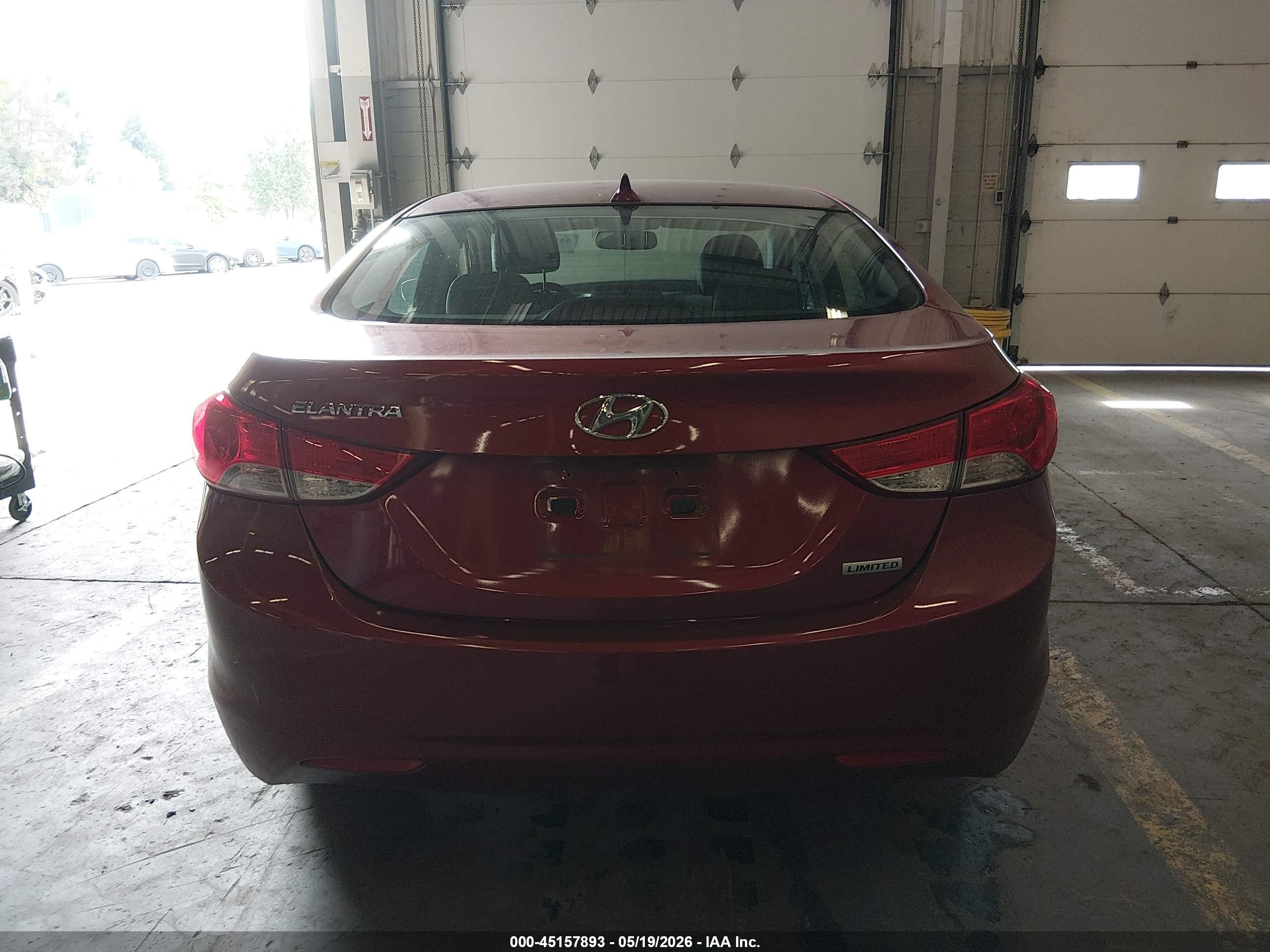 2013 Hyundai Elantra Limited Red vin: 5NPDH4AE5DH252699