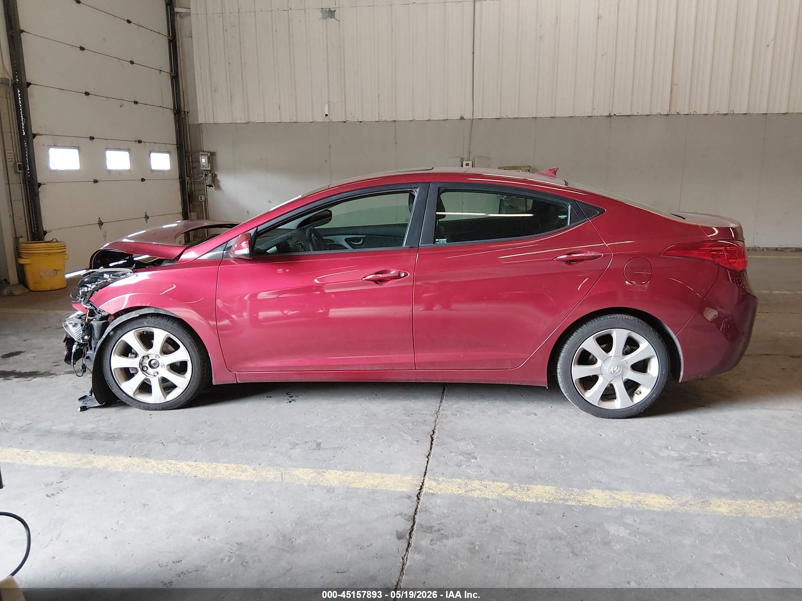 2013 Hyundai Elantra Limited Red vin: 5NPDH4AE5DH252699