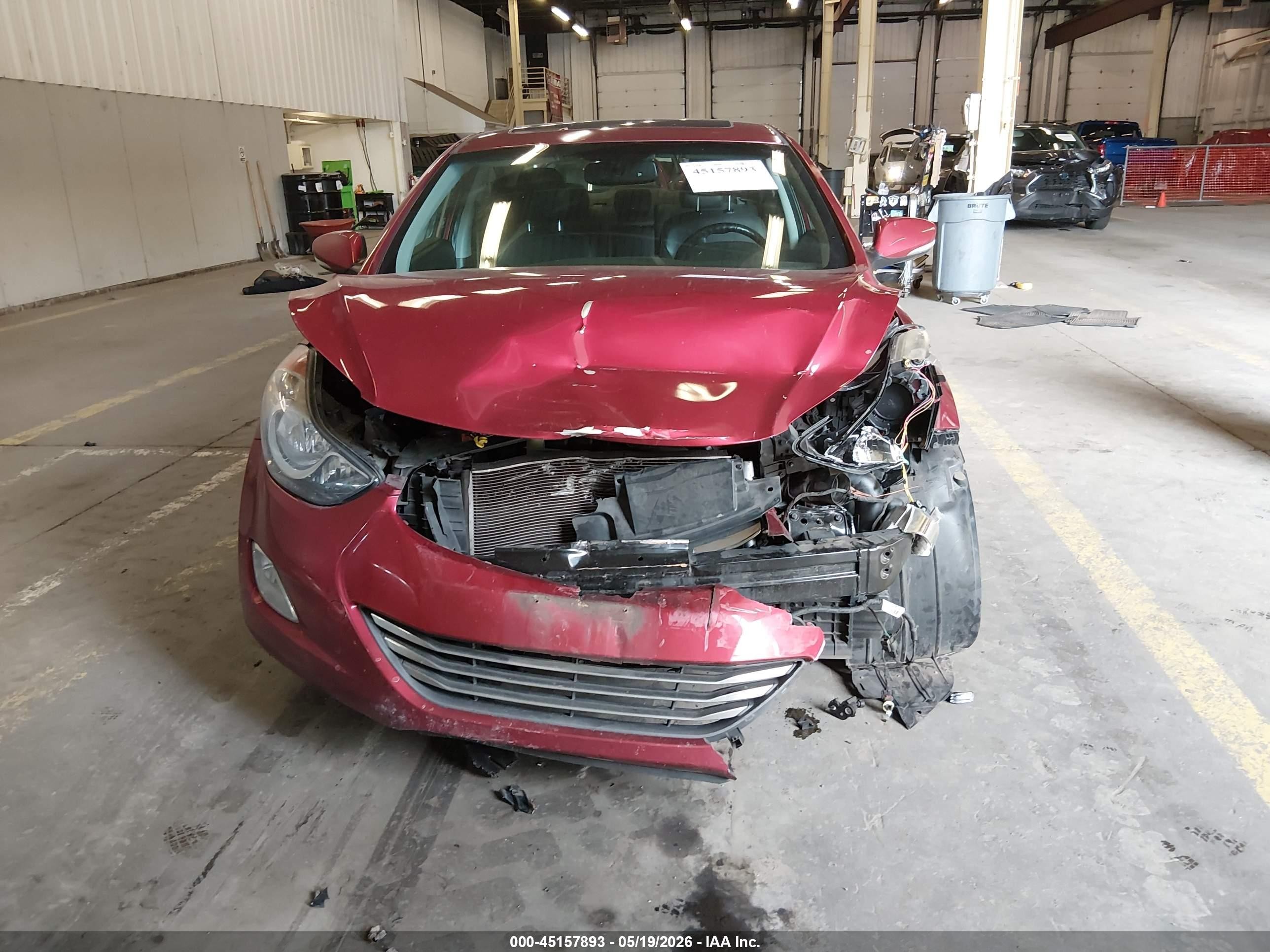 2013 Hyundai Elantra Limited Red vin: 5NPDH4AE5DH252699