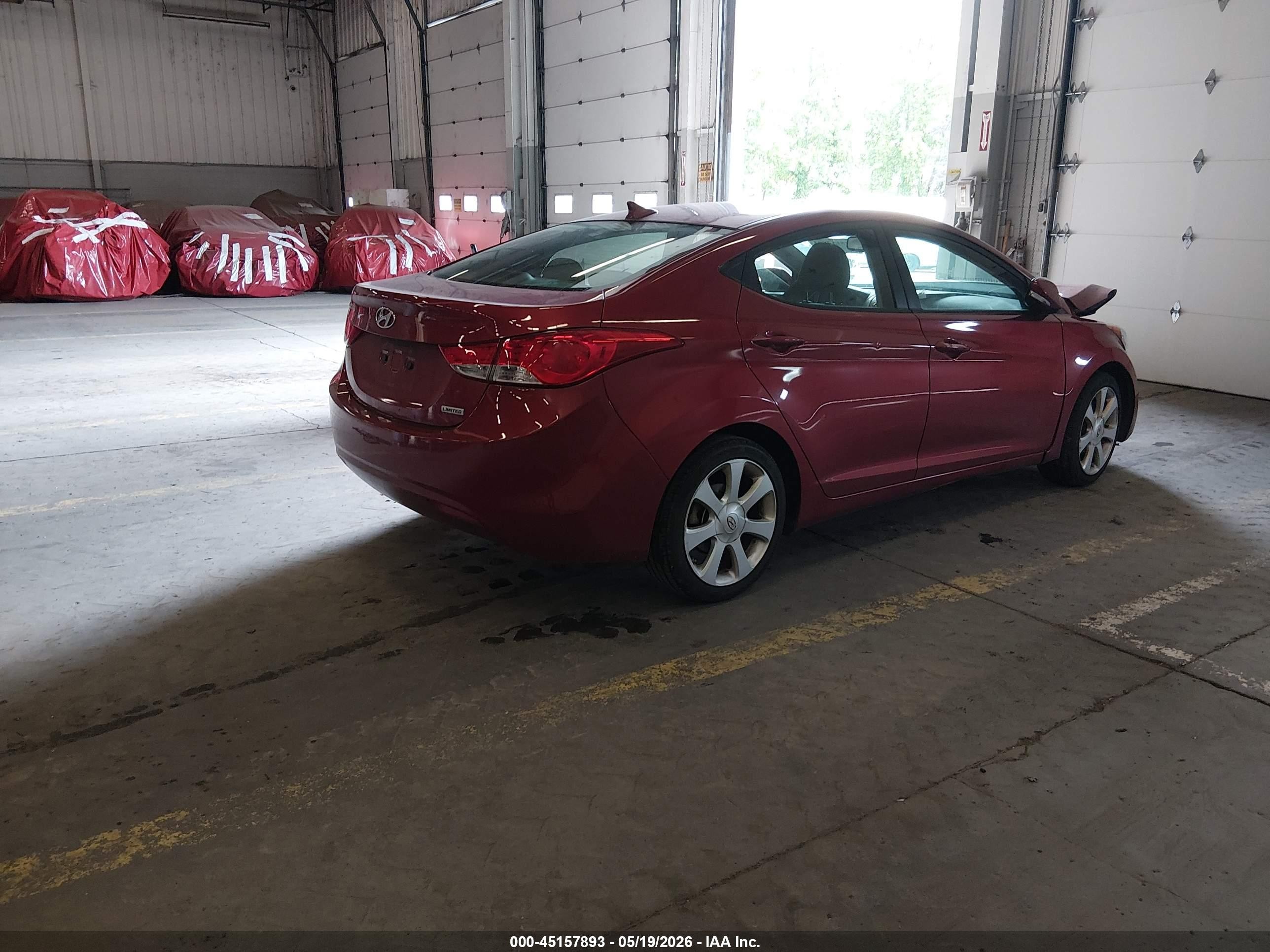 2013 Hyundai Elantra Limited Red vin: 5NPDH4AE5DH252699