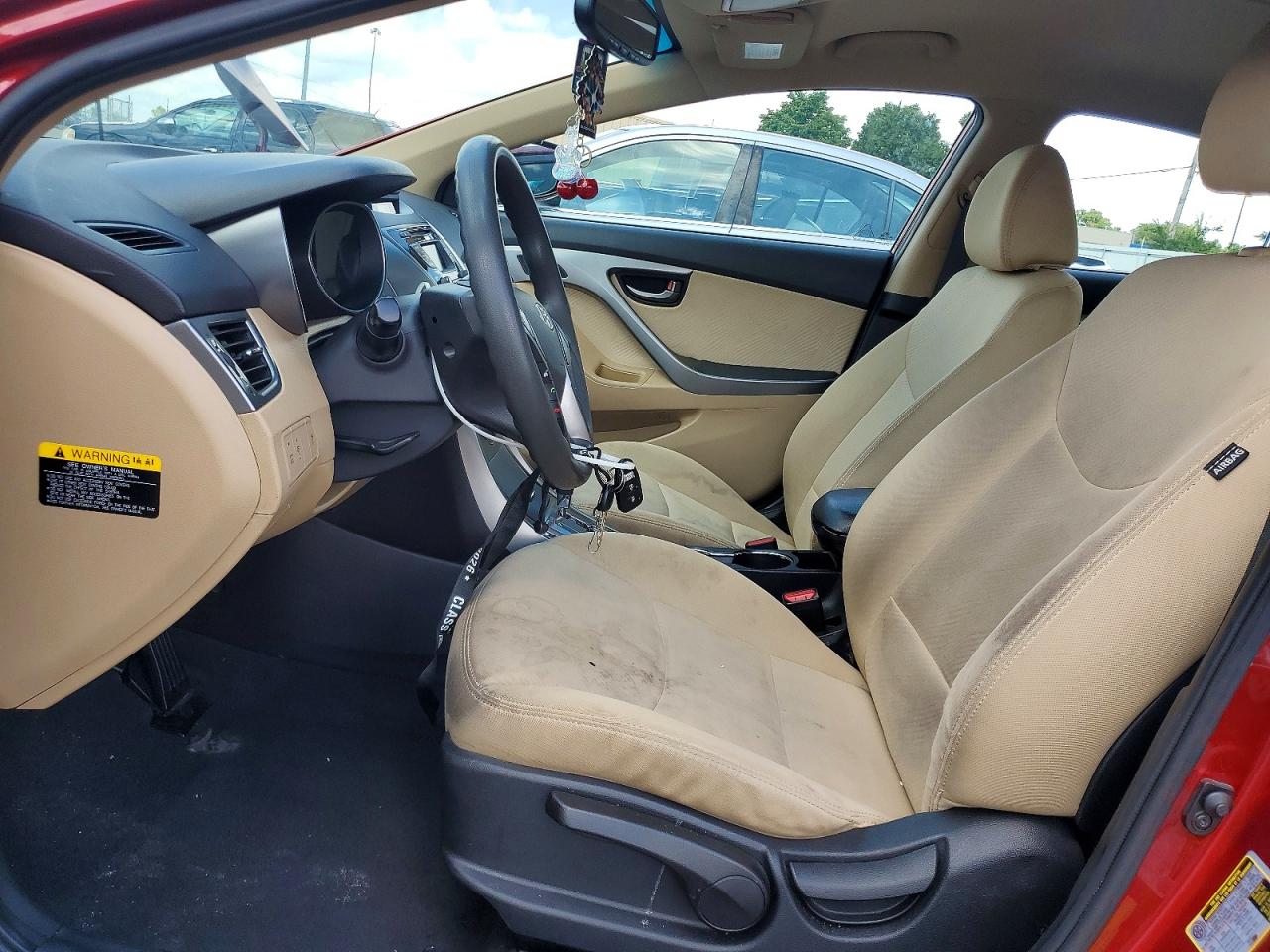 2013 Hyundai Elantra Gls Red vin: 5NPDH4AE5DH252878