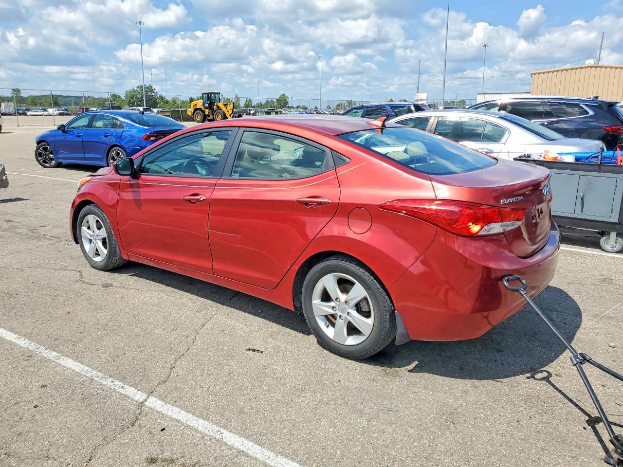 2013 Hyundai Elantra Gls Red vin: 5NPDH4AE5DH252878