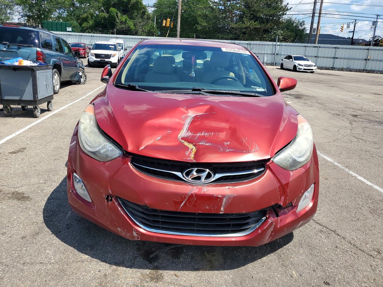 2013 Hyundai Elantra Gls Red vin: 5NPDH4AE5DH252878