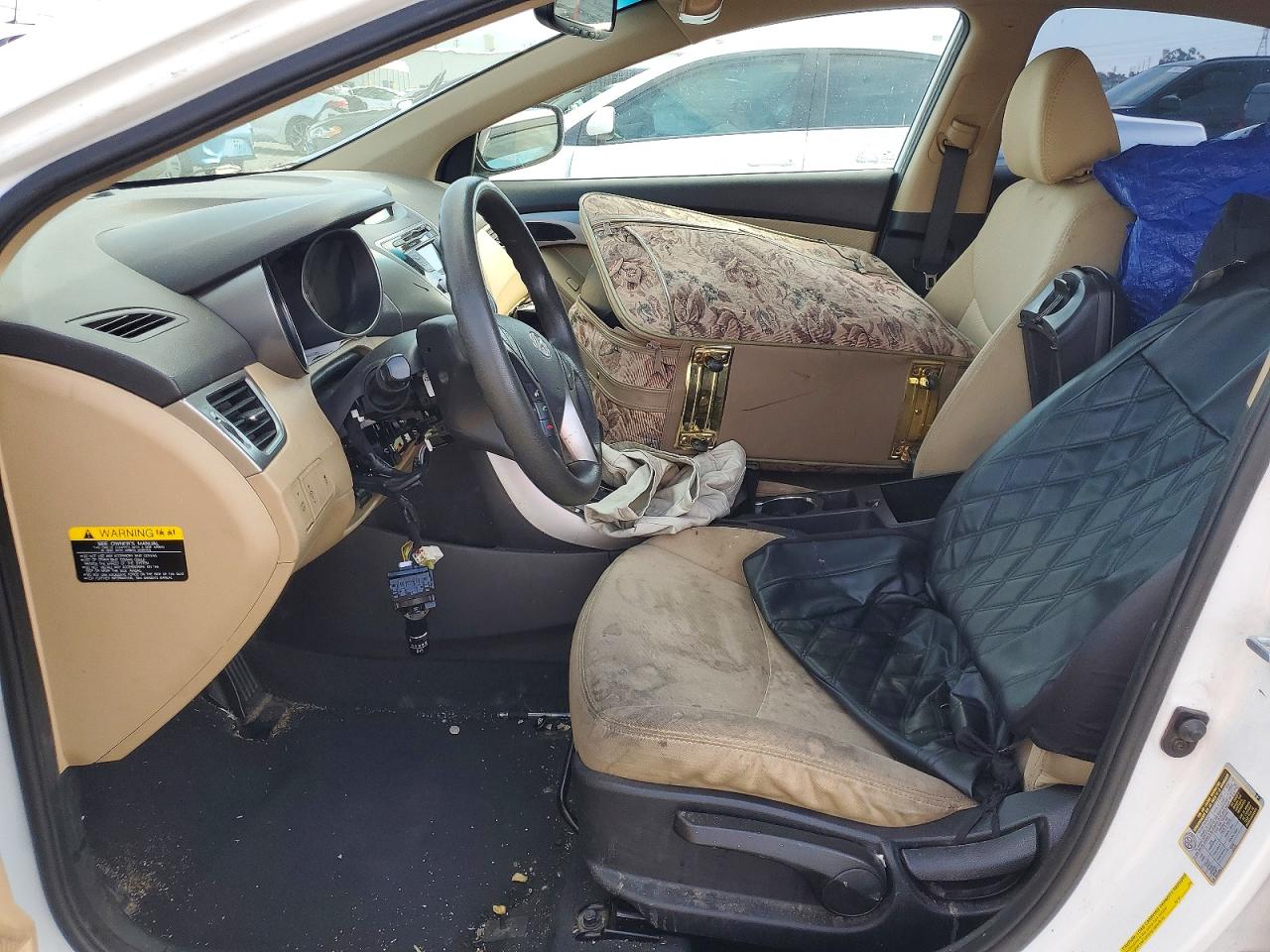 2013 Hyundai Elantra White vin: 5NPDH4AE5DH256283