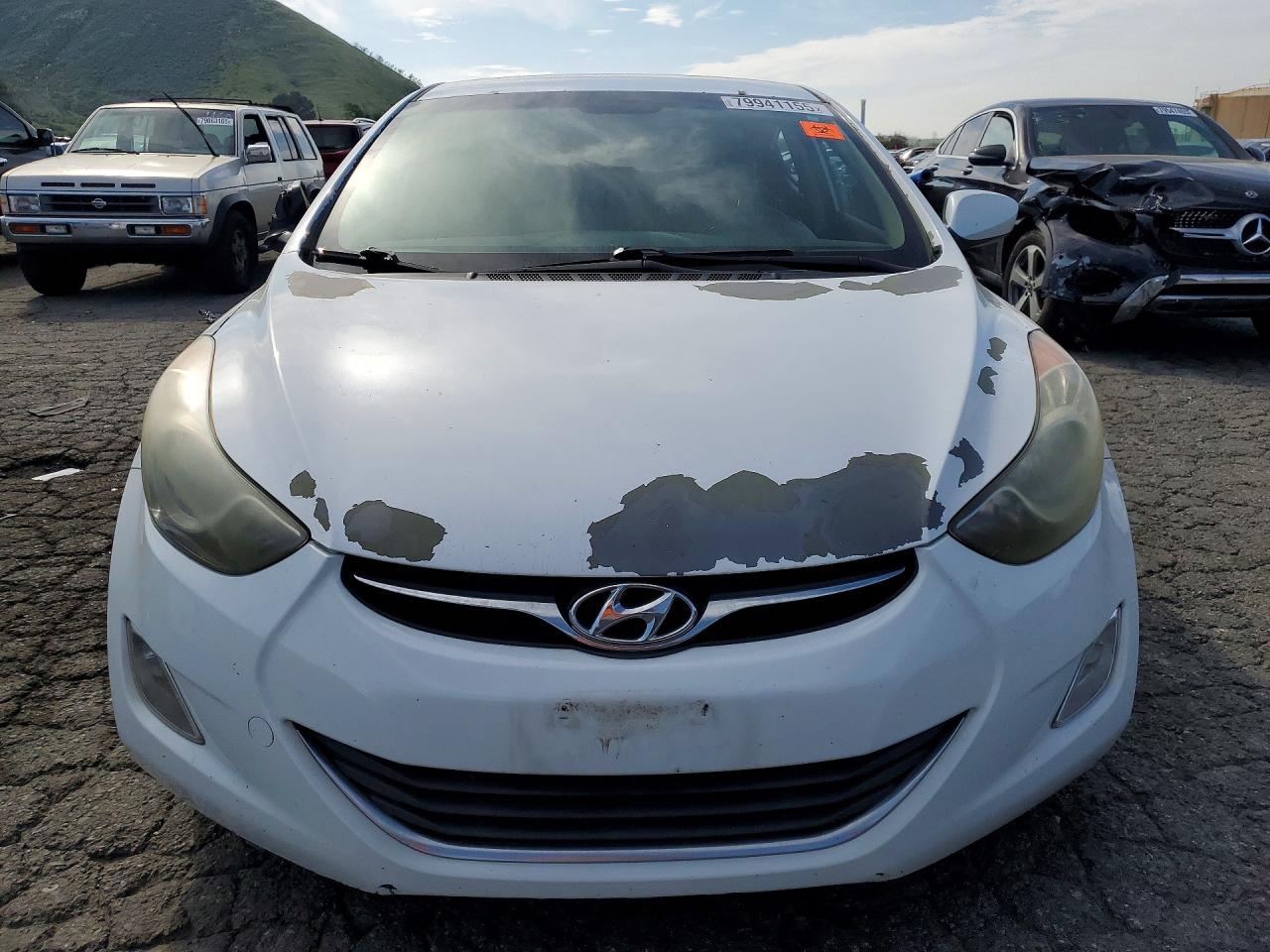 2013 Hyundai Elantra White vin: 5NPDH4AE5DH256283