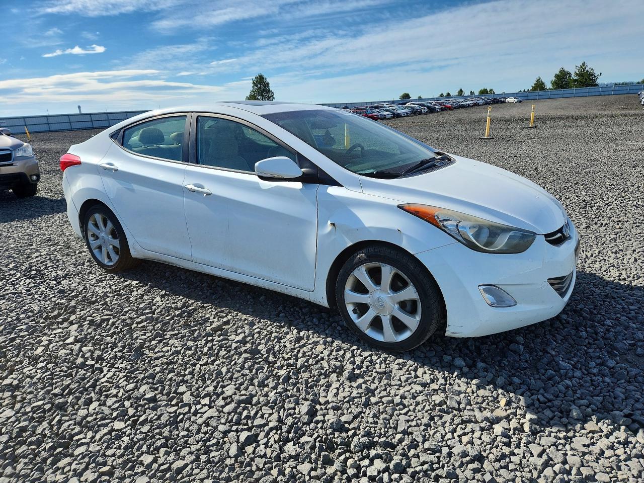 2013 Hyundai Elantra Limited Белый vin: 5NPDH4AE5DH257448
