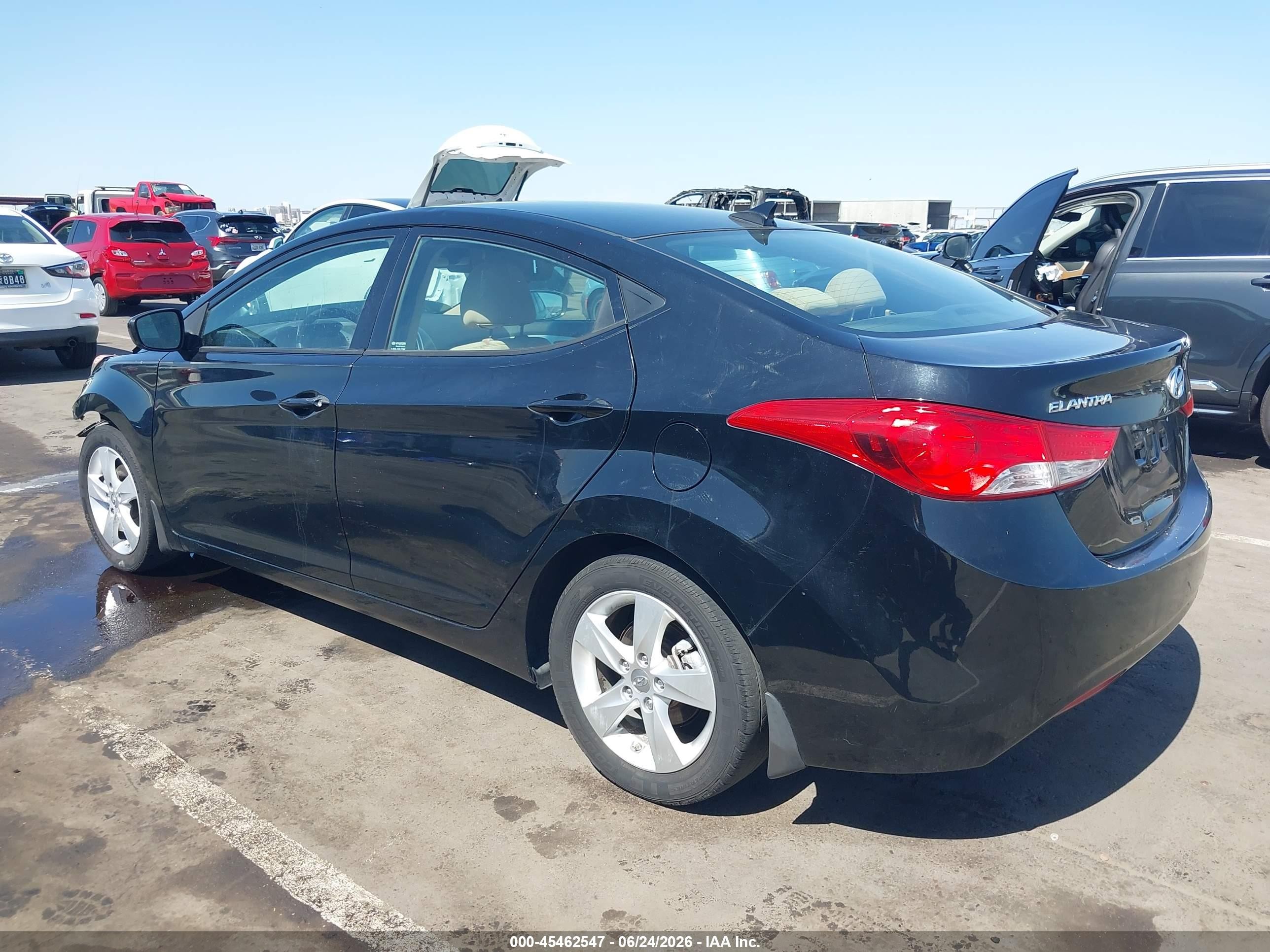 2013 Hyundai Elantra Gls Black vin: 5NPDH4AE5DH262312