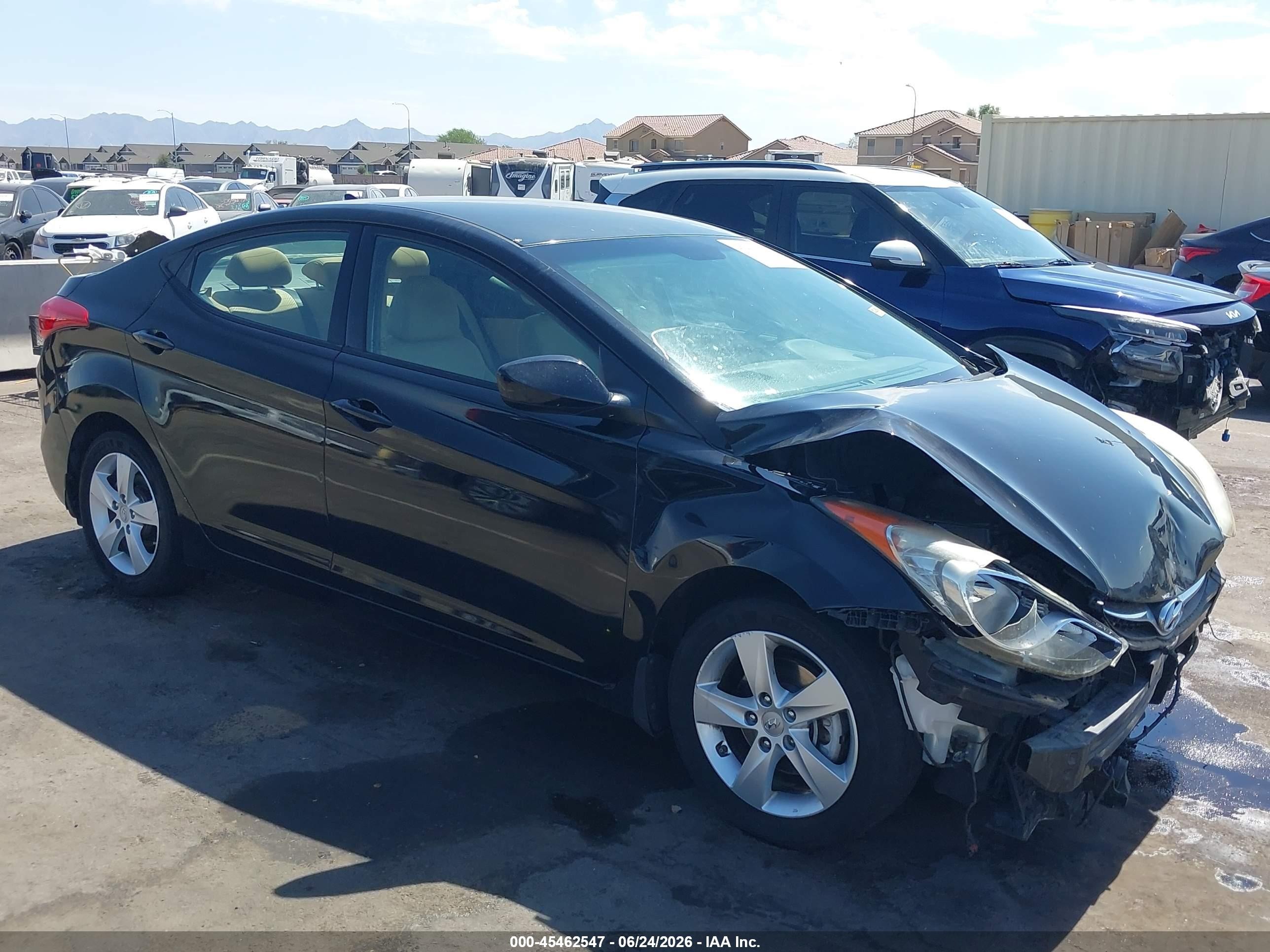 2013 Hyundai Elantra Gls Black vin: 5NPDH4AE5DH262312