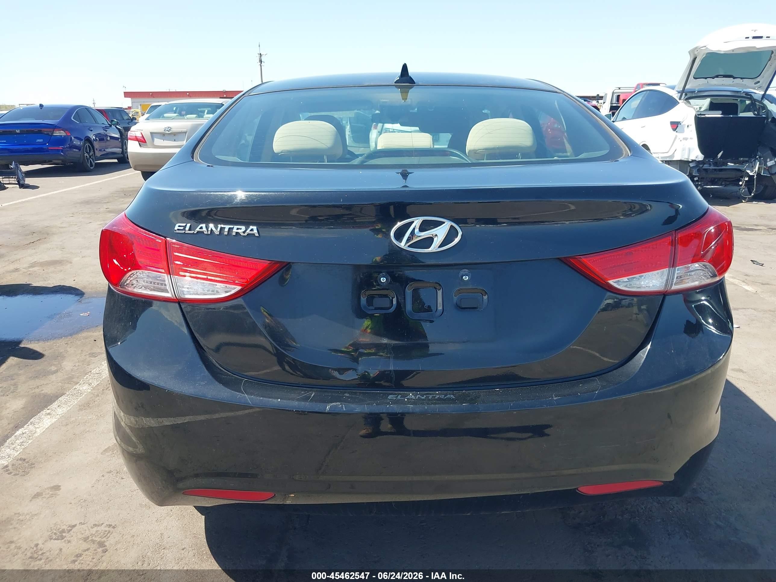 2013 Hyundai Elantra Gls Black vin: 5NPDH4AE5DH262312