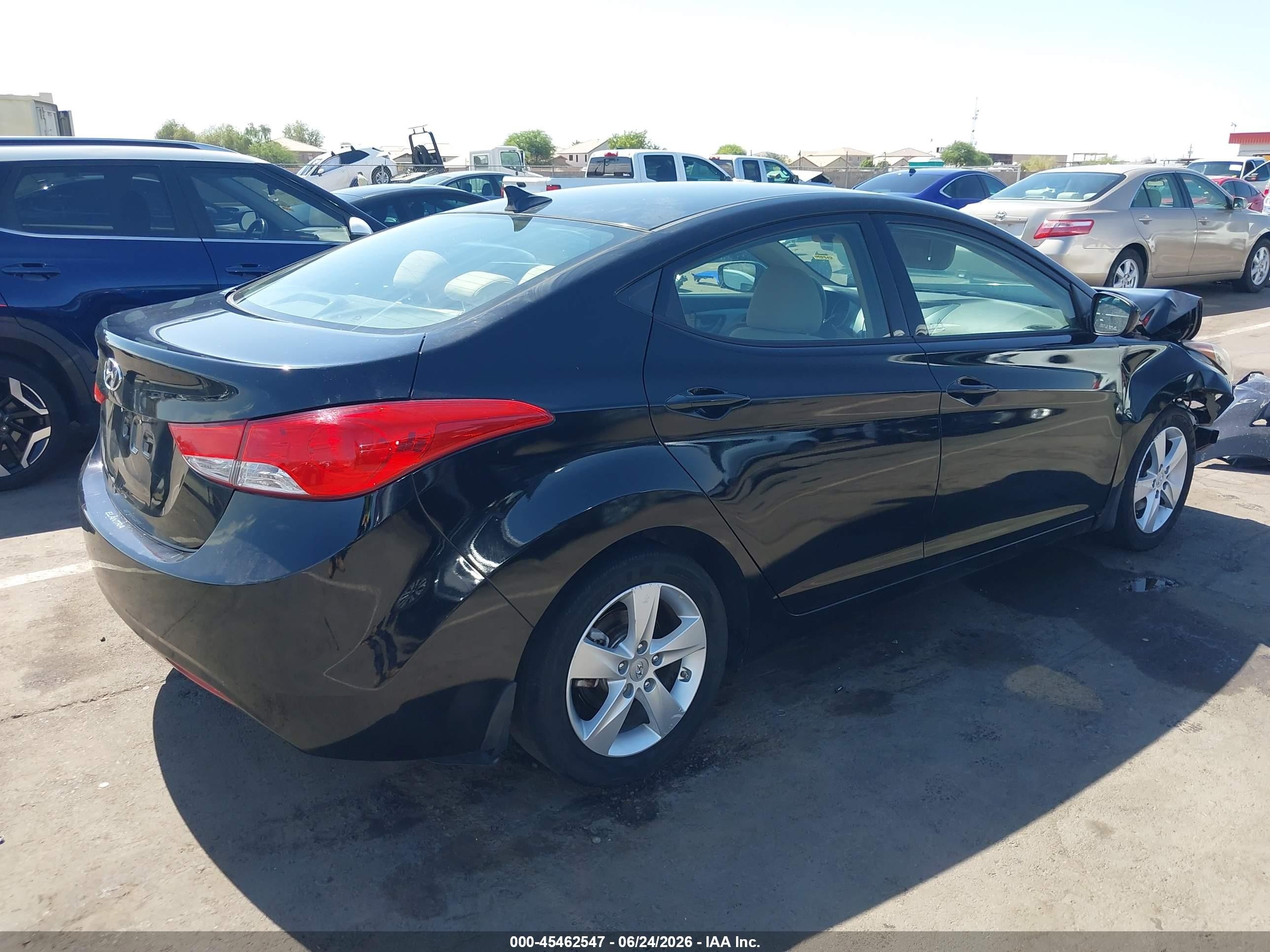 2013 Hyundai Elantra Gls Black vin: 5NPDH4AE5DH262312
