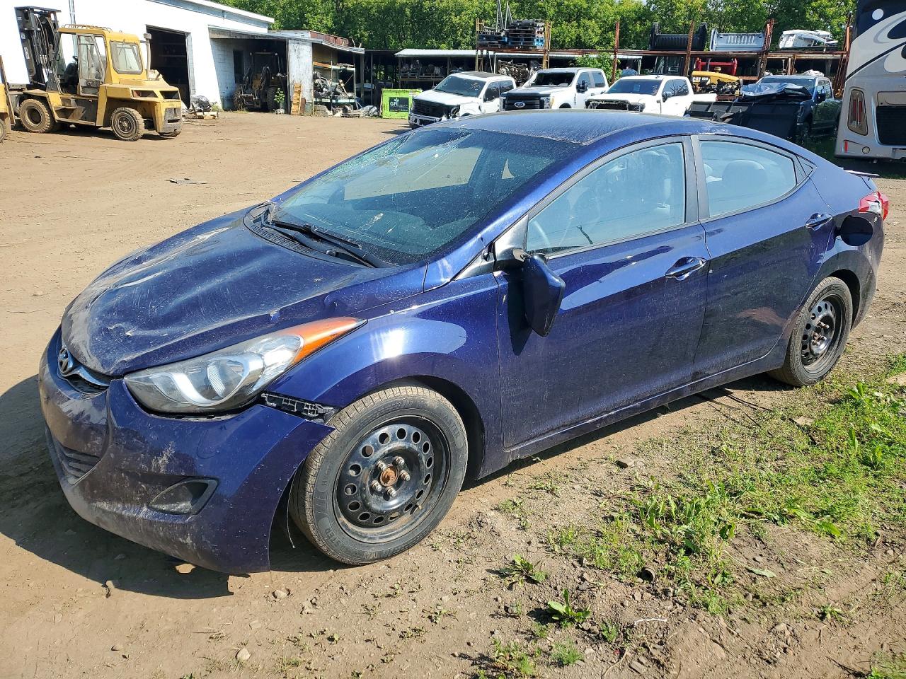 2013 Hyundai Elantra Gls Blue vin: 5NPDH4AE5DH265937