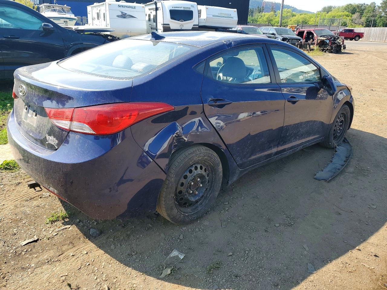 2013 Hyundai Elantra Gls Blue vin: 5NPDH4AE5DH265937
