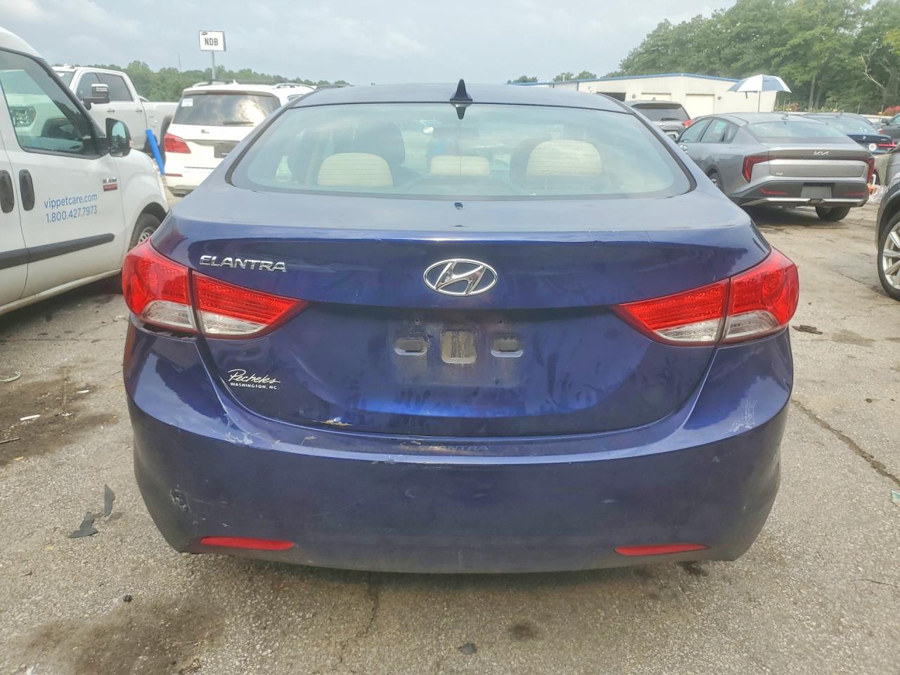2013 Hyundai Elantra Gls Blue vin: 5NPDH4AE5DH274699
