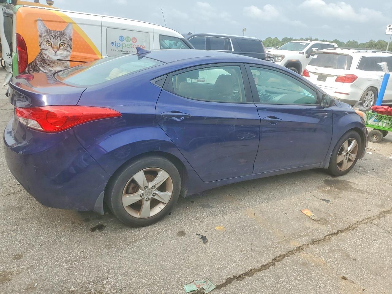 2013 Hyundai Elantra Gls Blue vin: 5NPDH4AE5DH274699