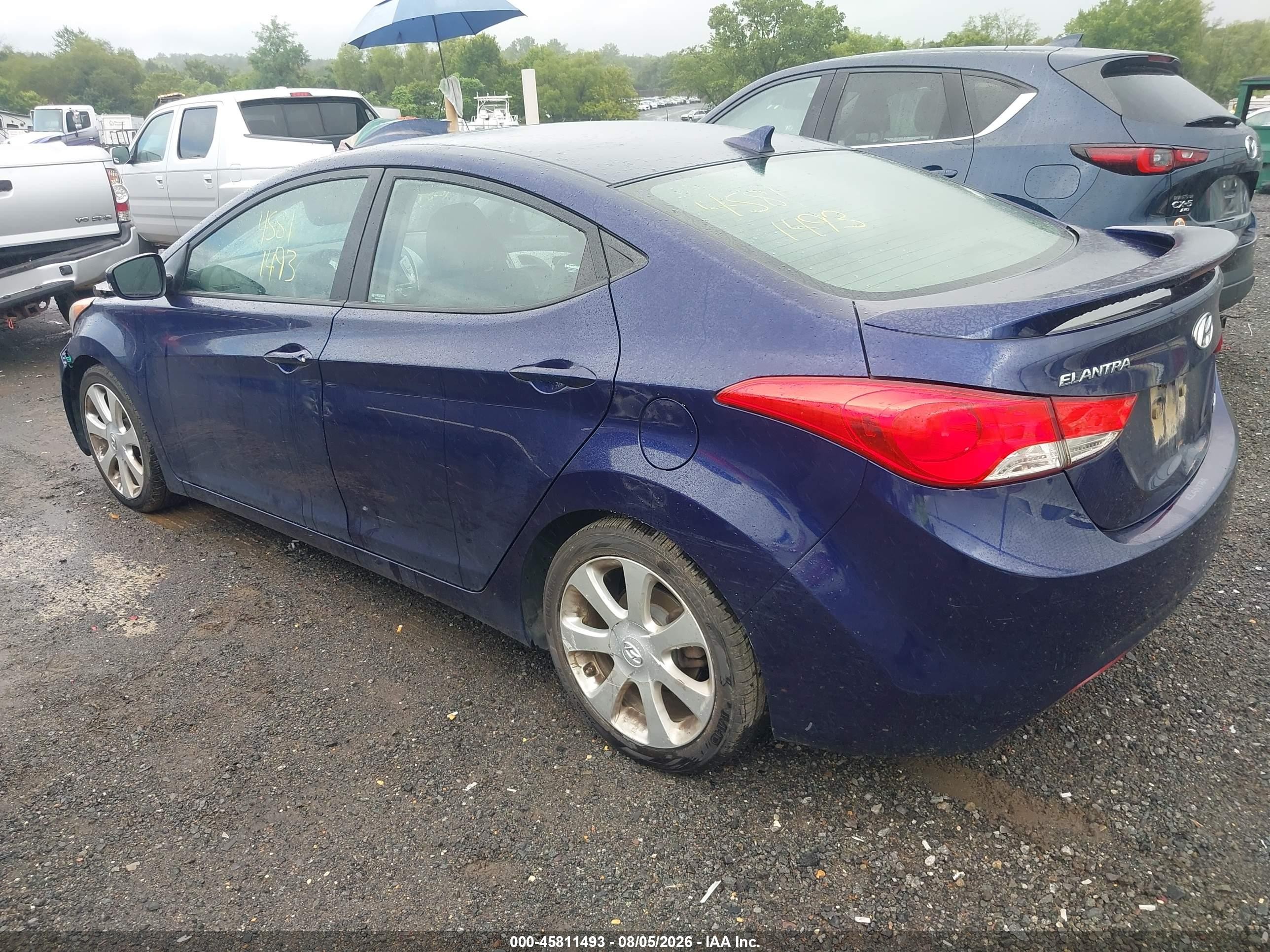 2013 Hyundai Elantra Gls/limited Blue vin: 5NPDH4AE5DH282138