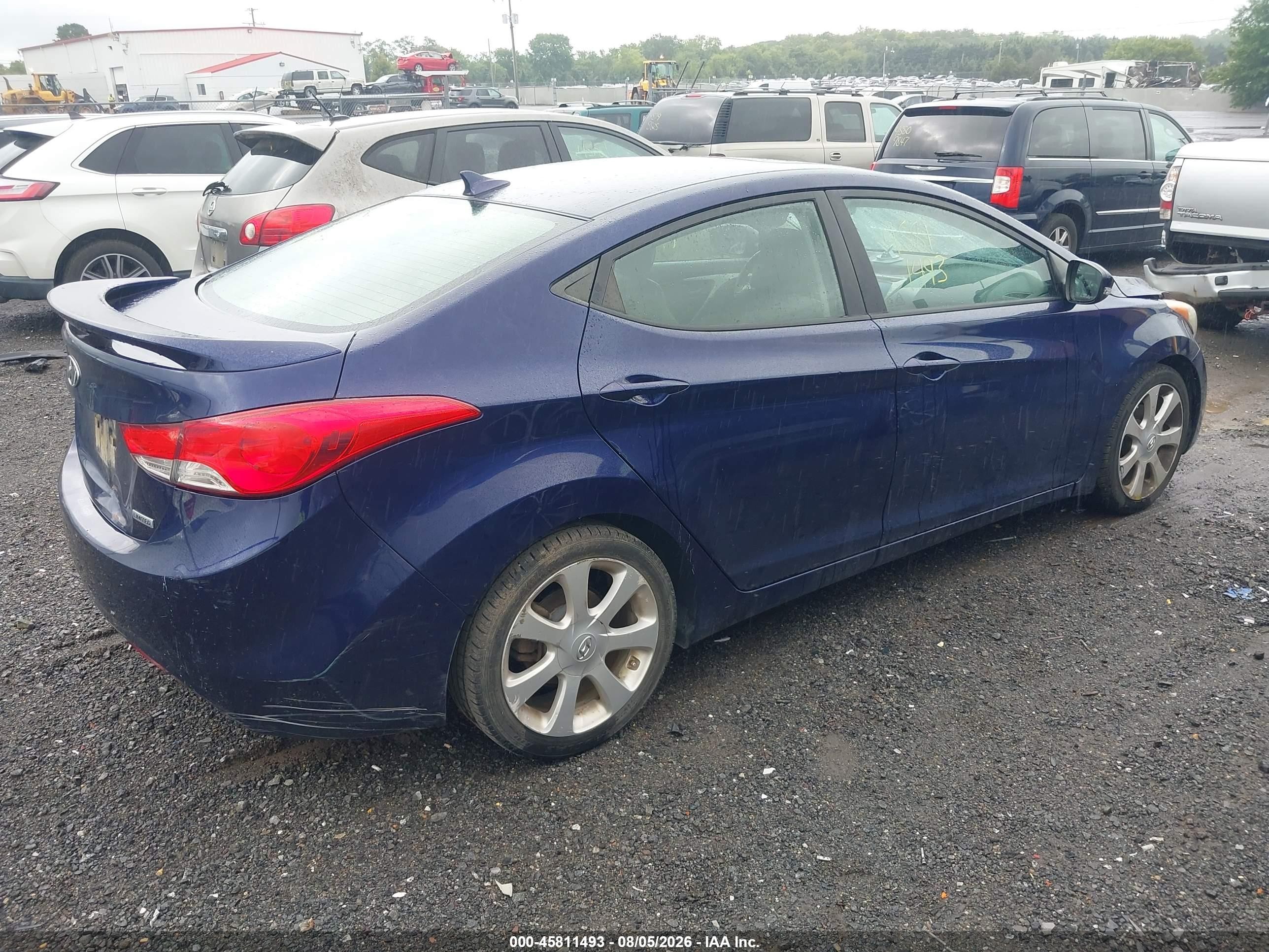2013 Hyundai Elantra Gls/limited Blue vin: 5NPDH4AE5DH282138