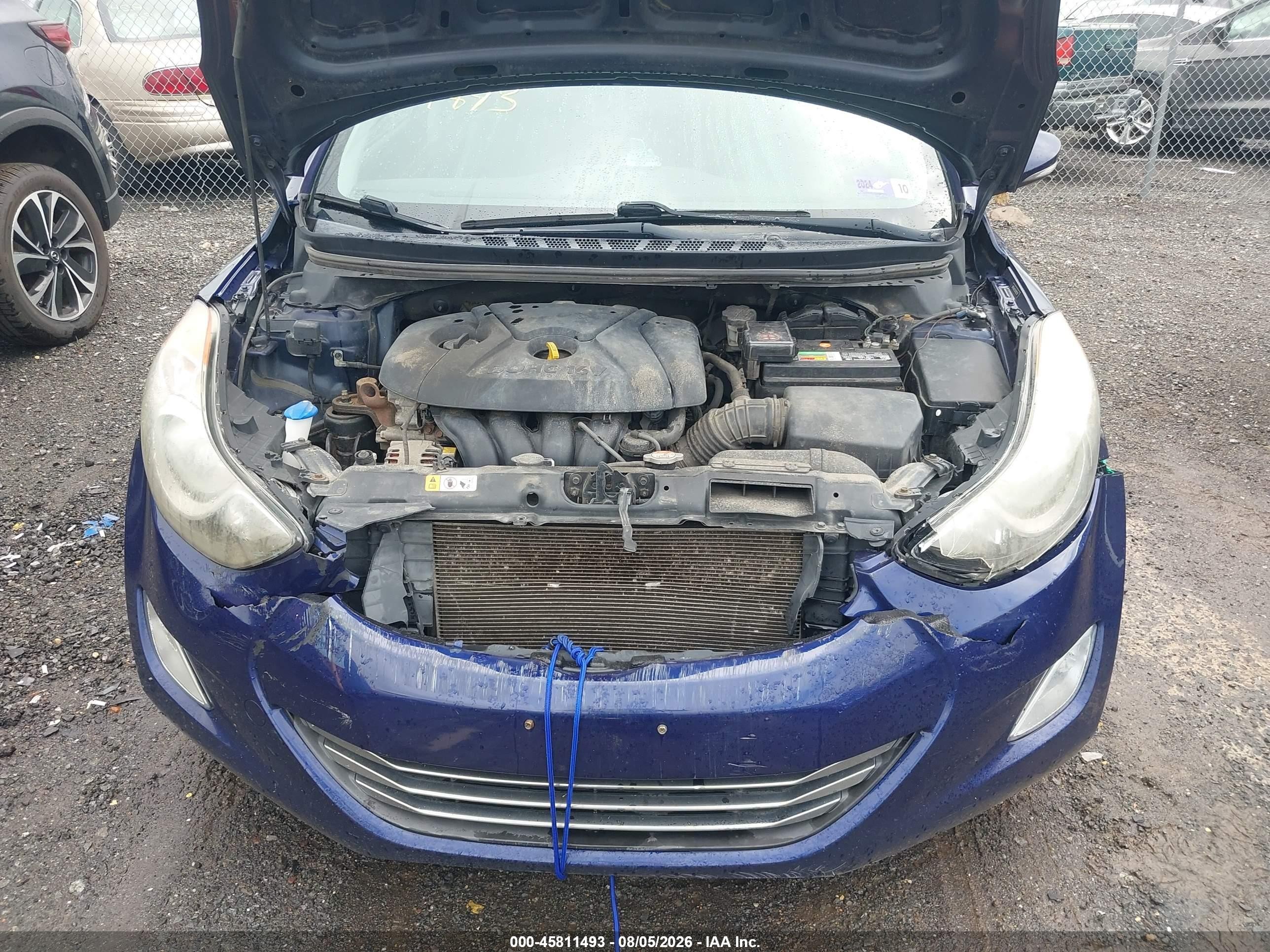 2013 Hyundai Elantra Gls/limited Blue vin: 5NPDH4AE5DH282138