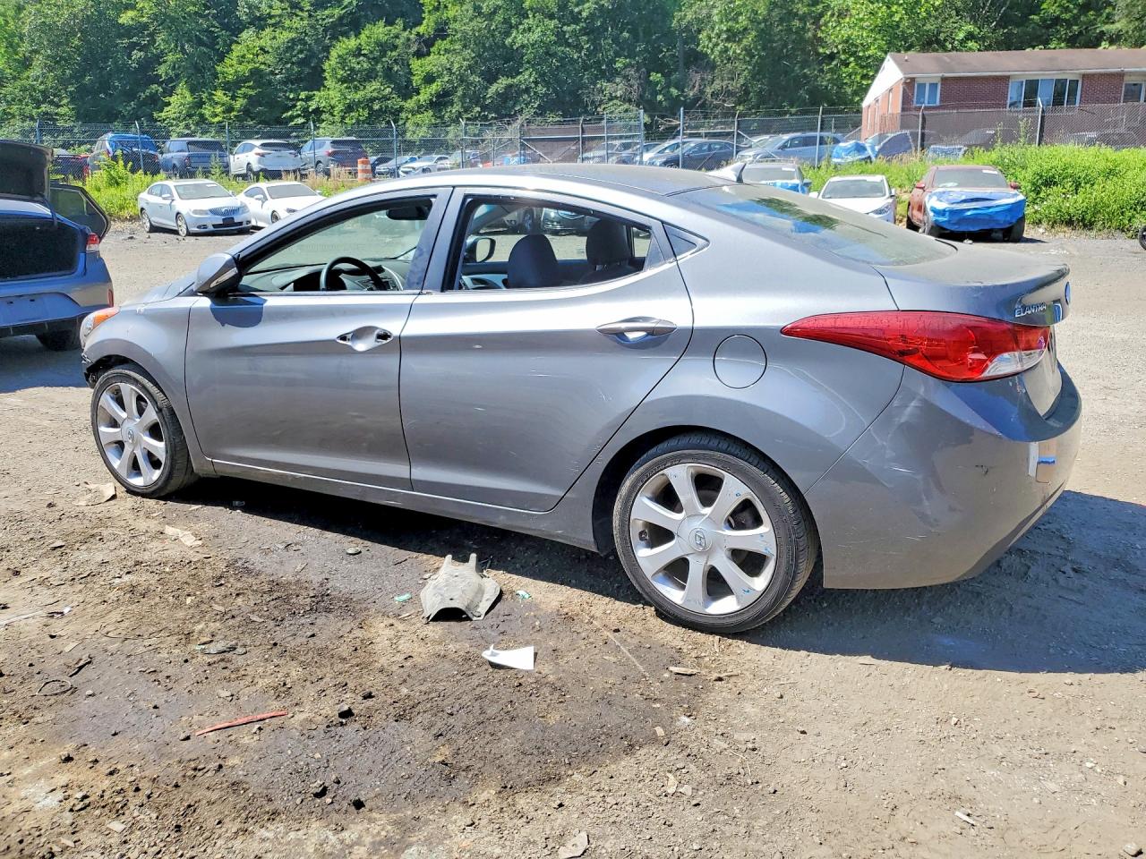 2013 Hyundai Elantra Limited Gray vin: 5NPDH4AE5DH282172