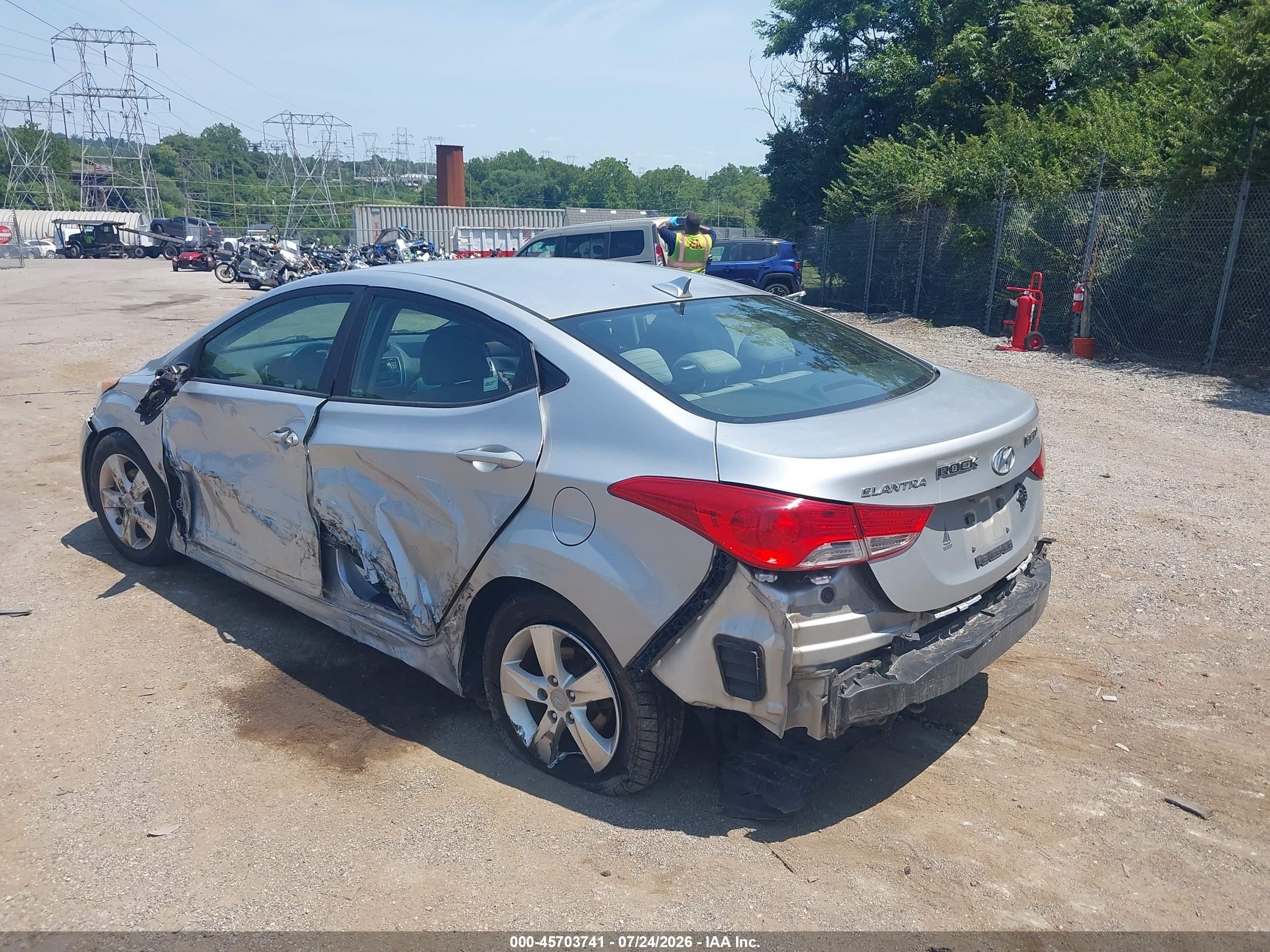 2013 Hyundai Elantra Gls Silver vin: 5NPDH4AE5DH285430