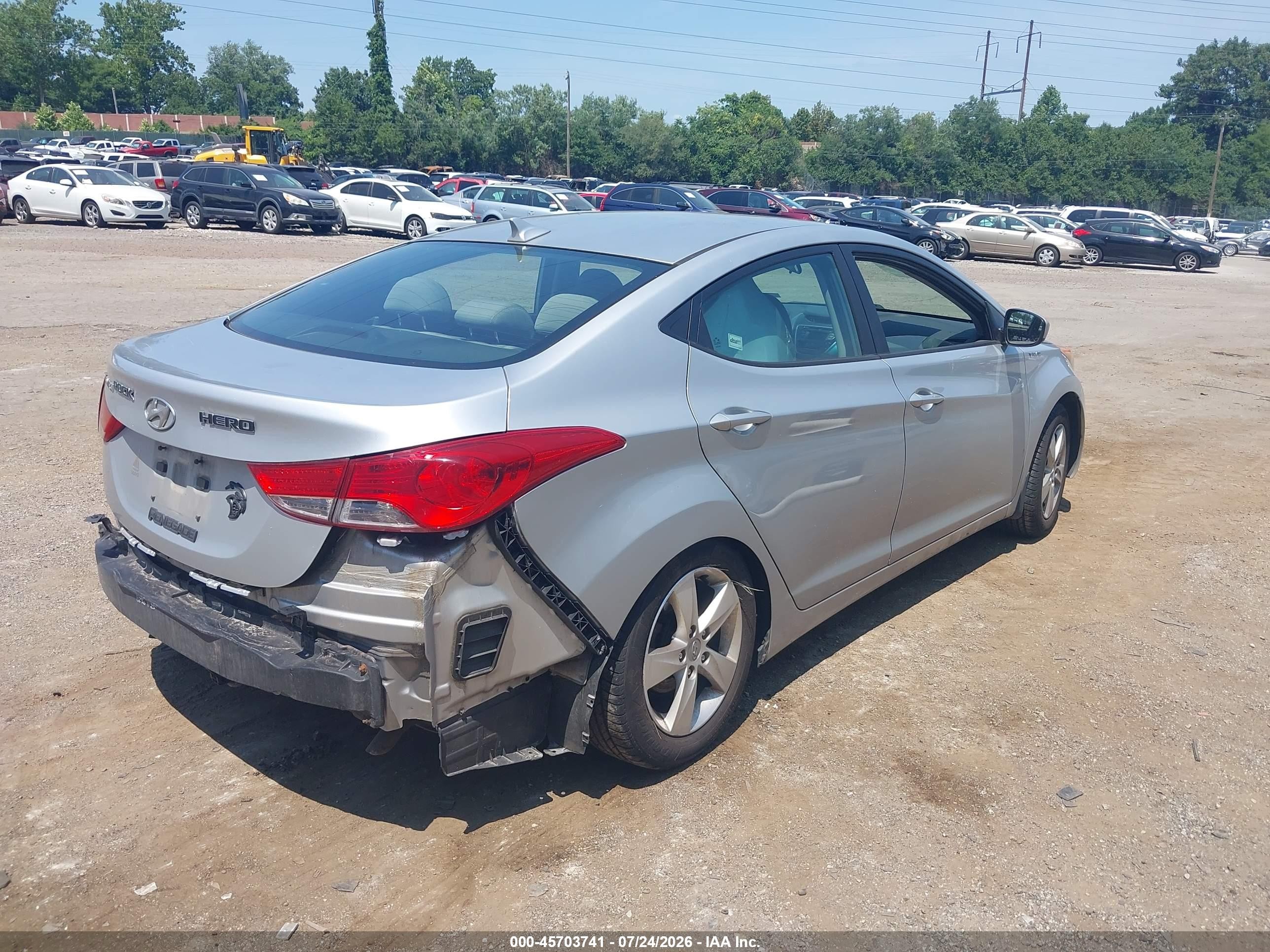 2013 Hyundai Elantra Gls Silver vin: 5NPDH4AE5DH285430
