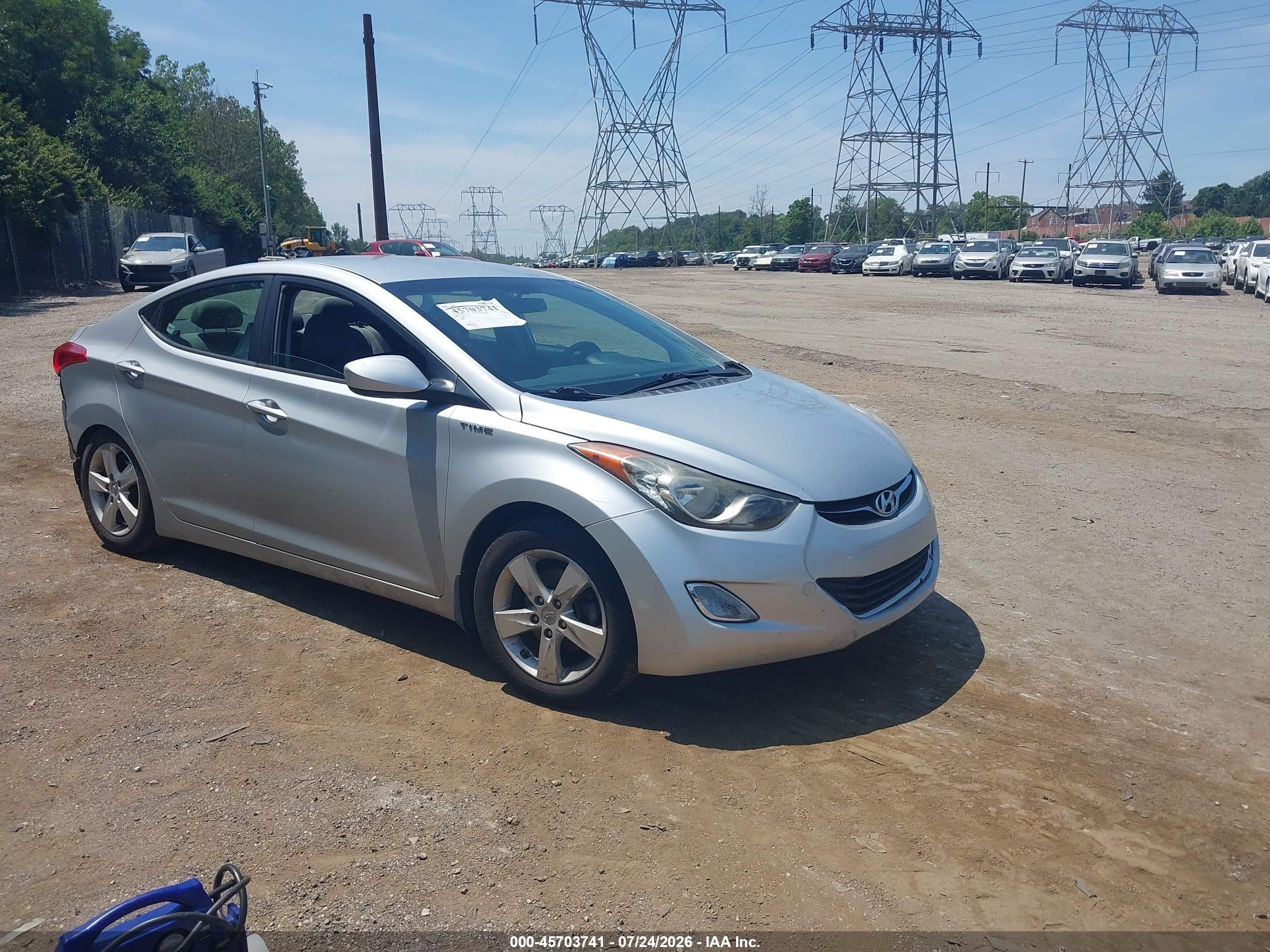 2013 Hyundai Elantra Gls Серебряный vin: 5NPDH4AE5DH285430